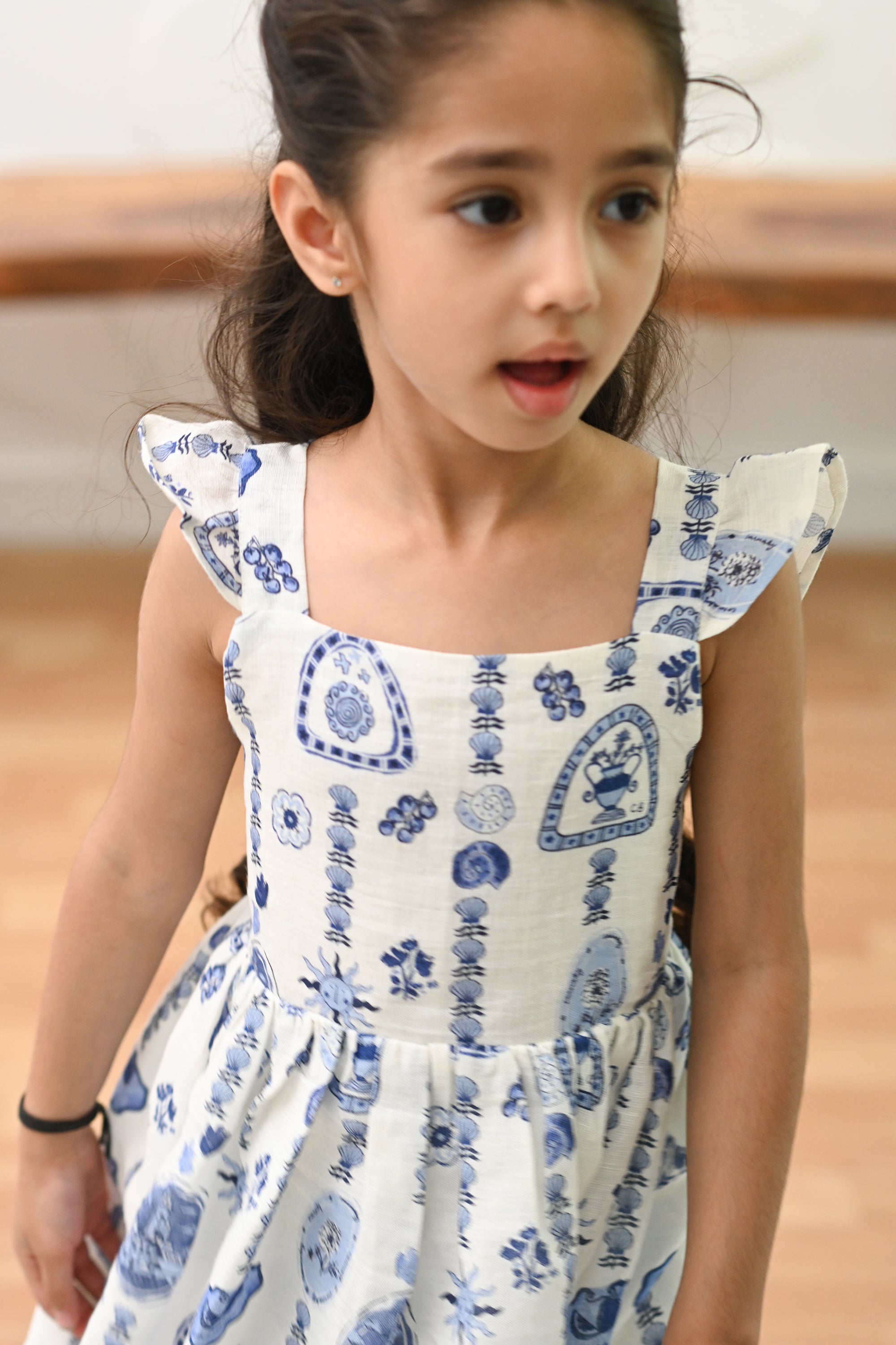 Sofi Dress- Mykonos Mosaic Blue