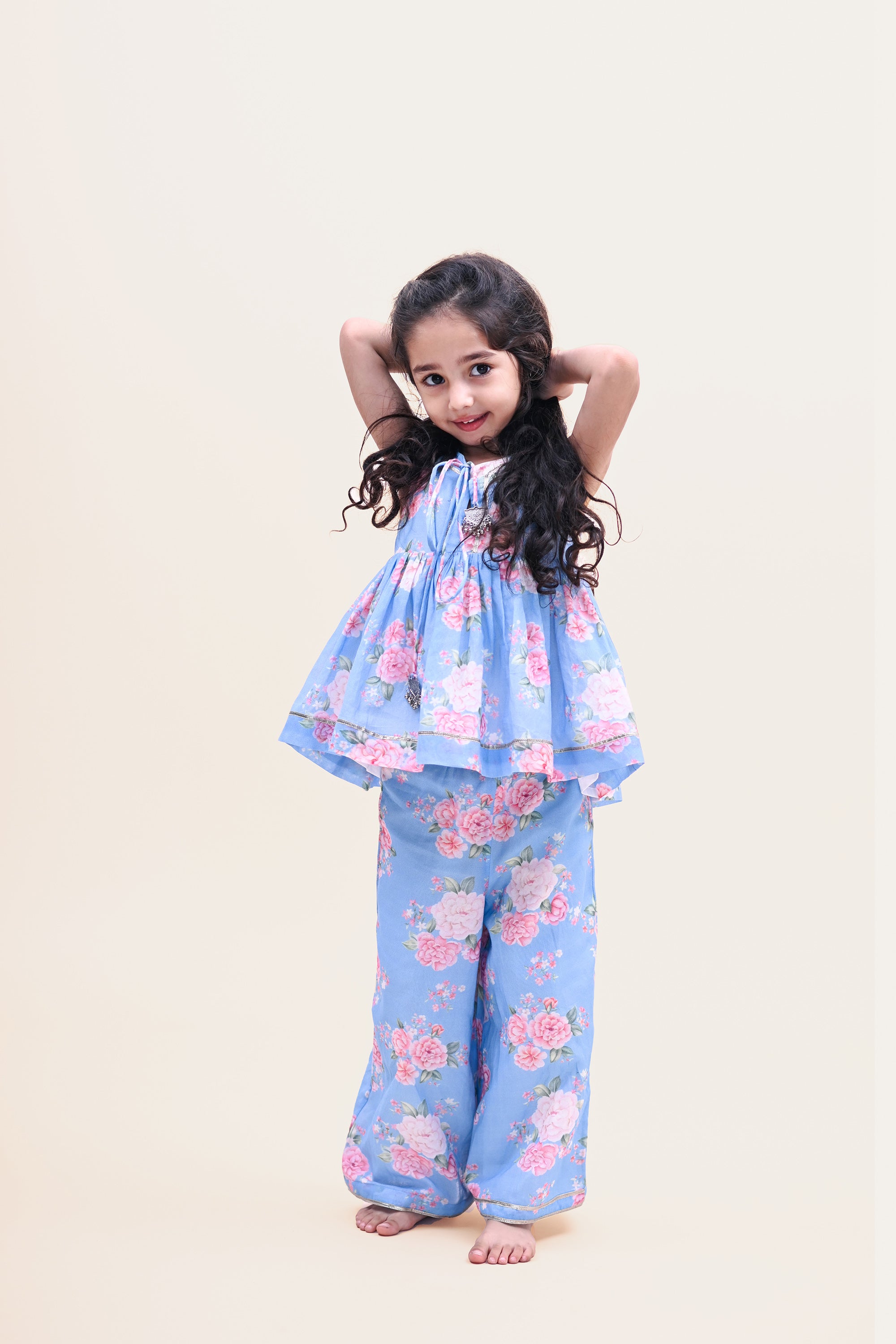 Nilufer Sharara Set - True Blue Phool Angan