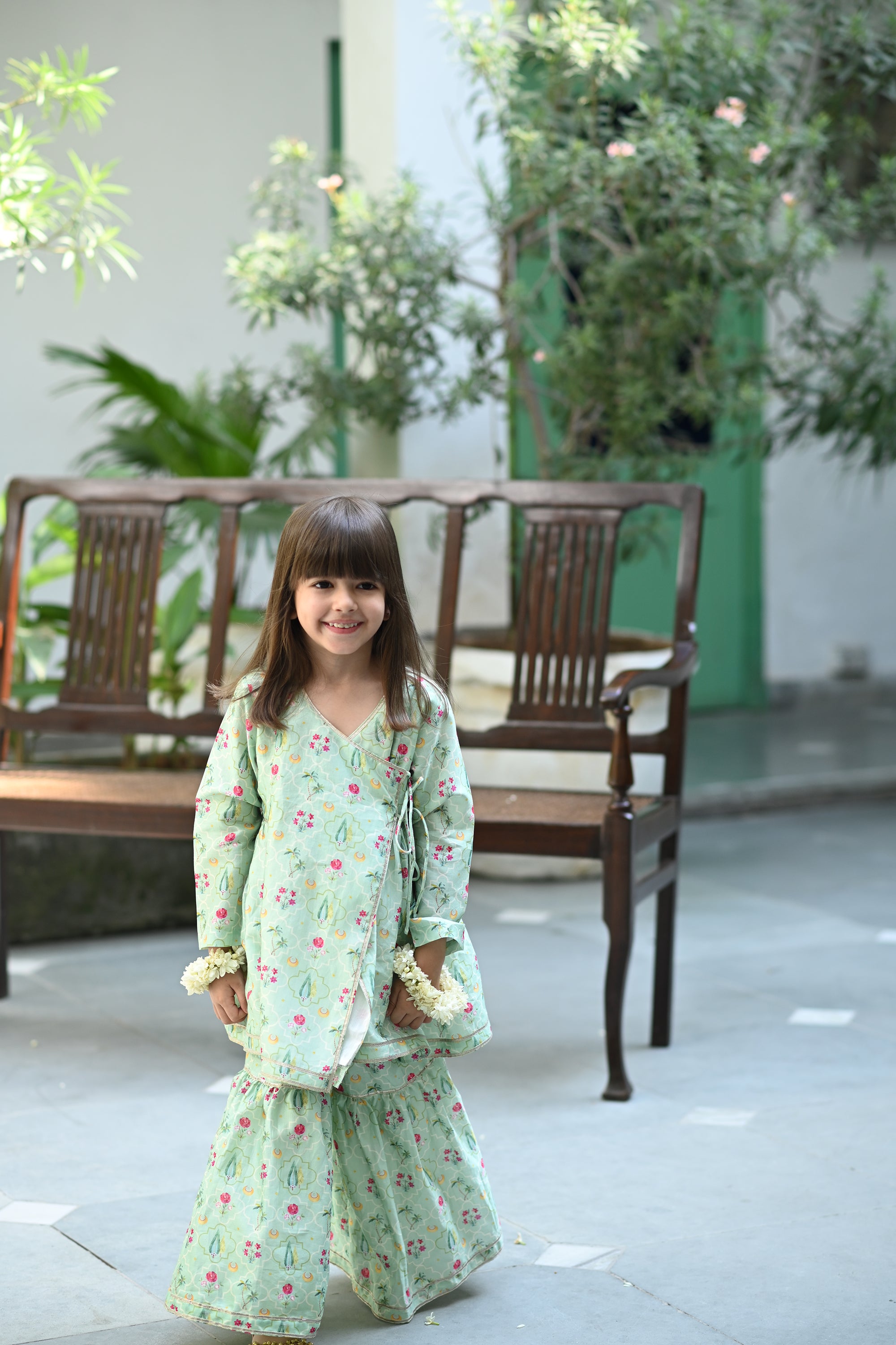 Divya Angrakha Set - Light Mint Periyaar