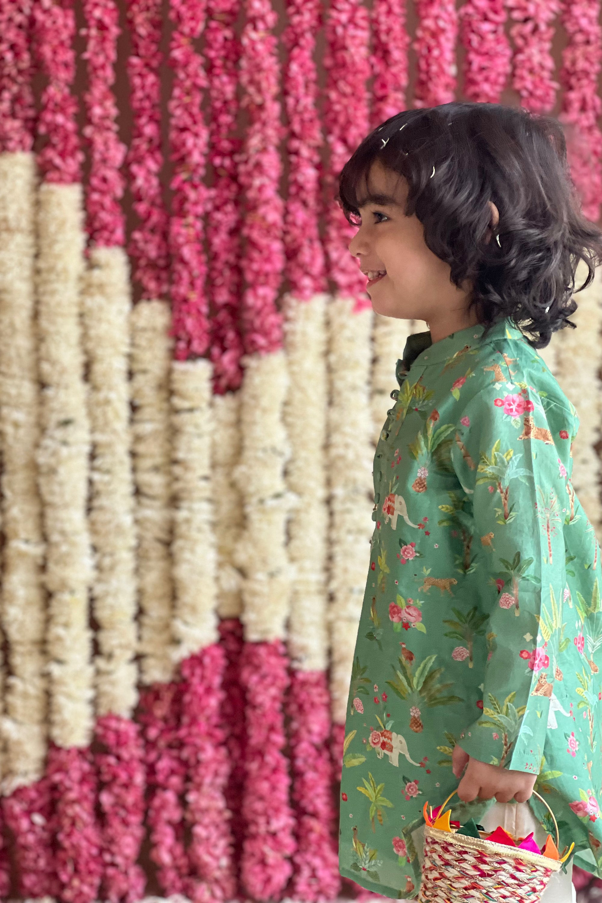 Tegh Kurta and Pyjama Set - Powder Pink Sher Bagh