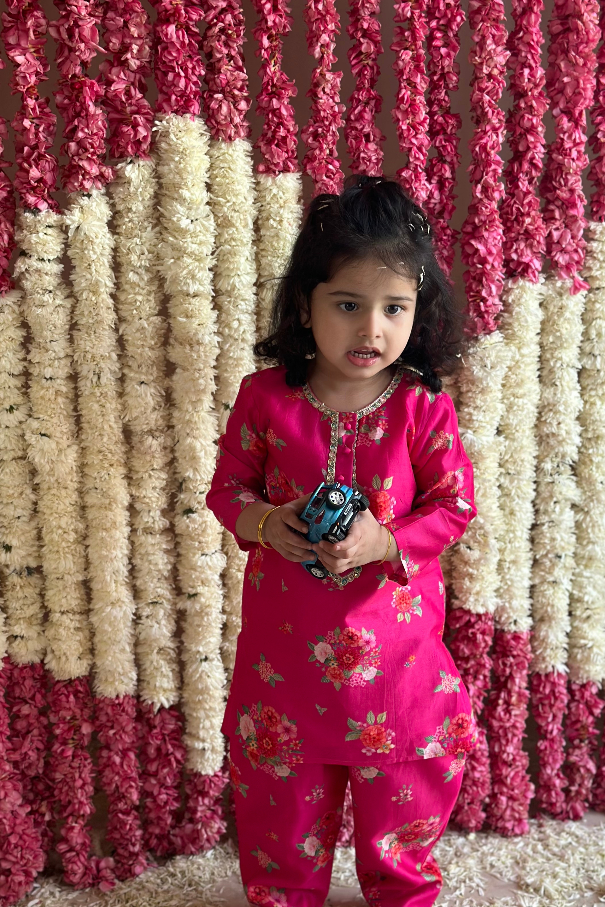 Seher Kurta Salwar Set - Rani Pink Bagh