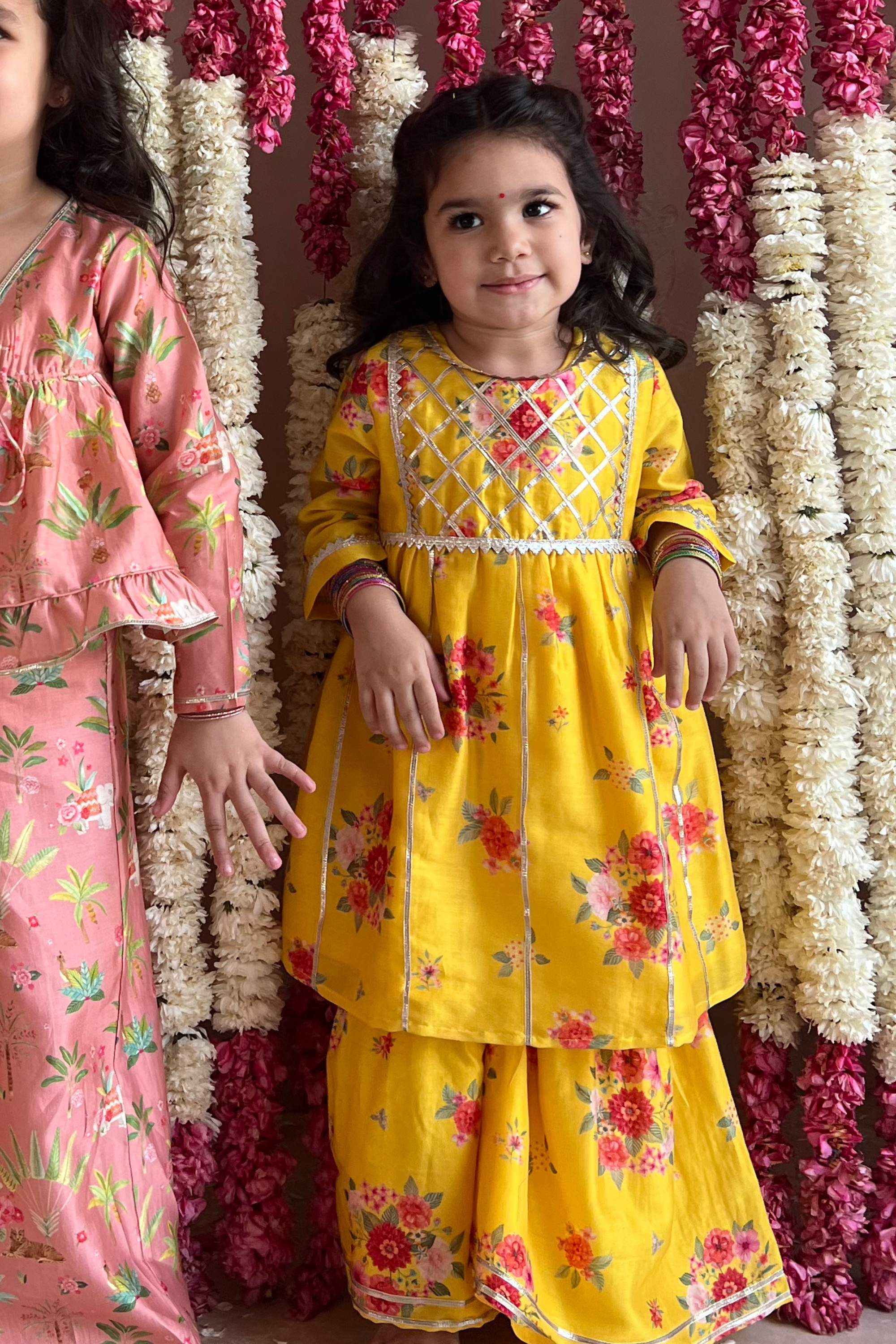 Mira Gharara Set - Sunrise Yellow Bagh
