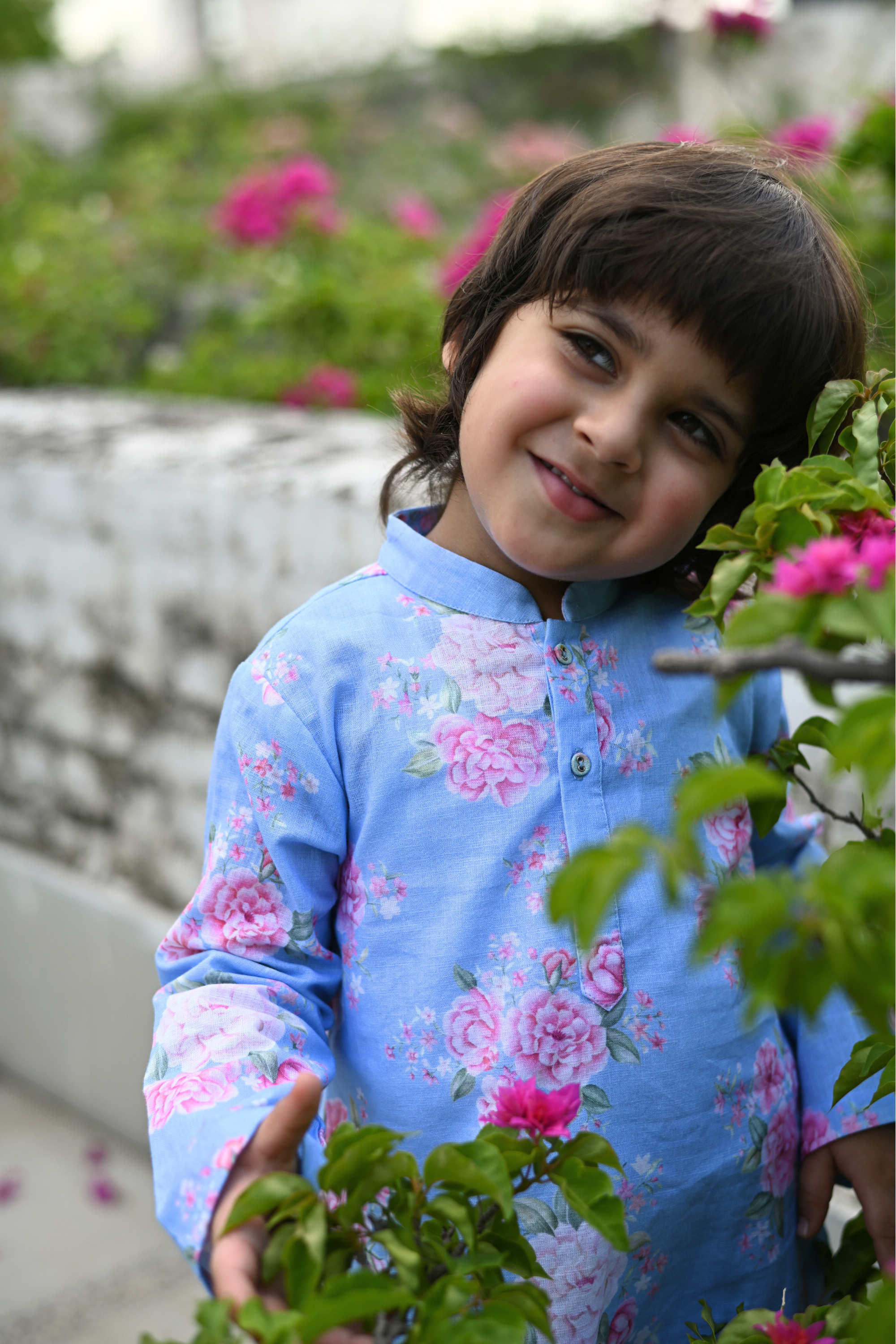 Anant Kurta Set - True Blue Phool Angan