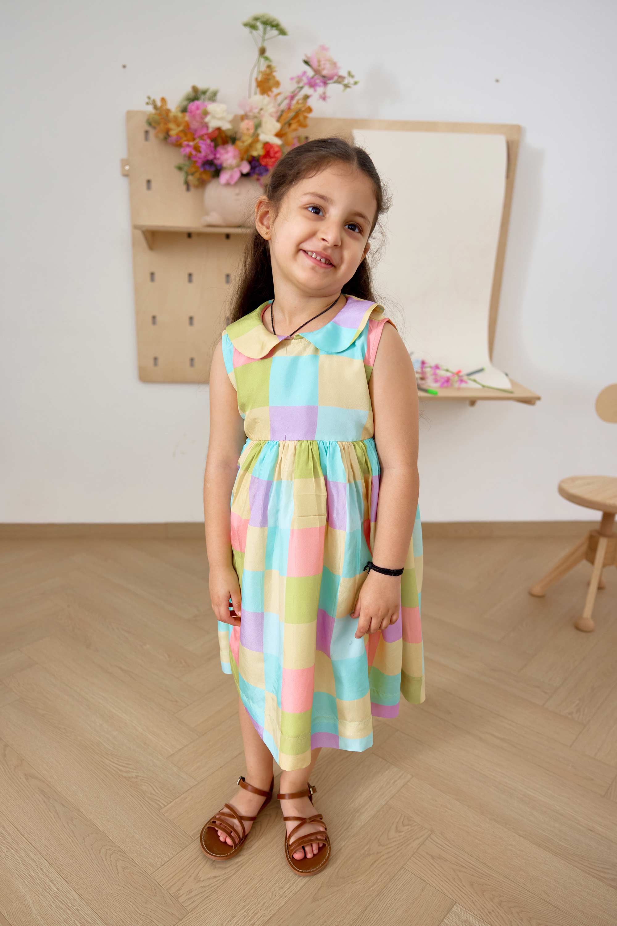 Sfumato Dress - Pastel Check