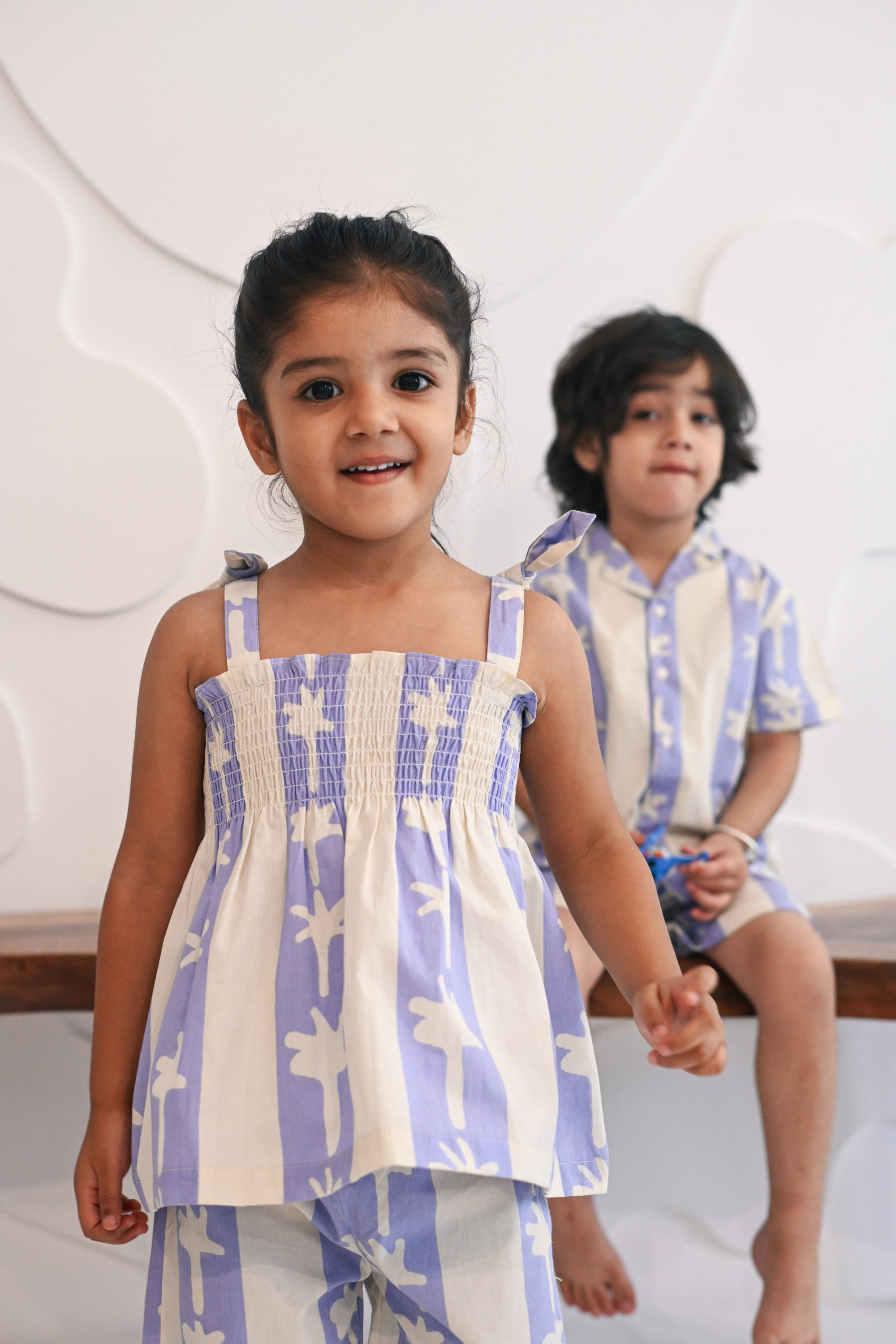 Lumina Smocked Set - Coastal Palms