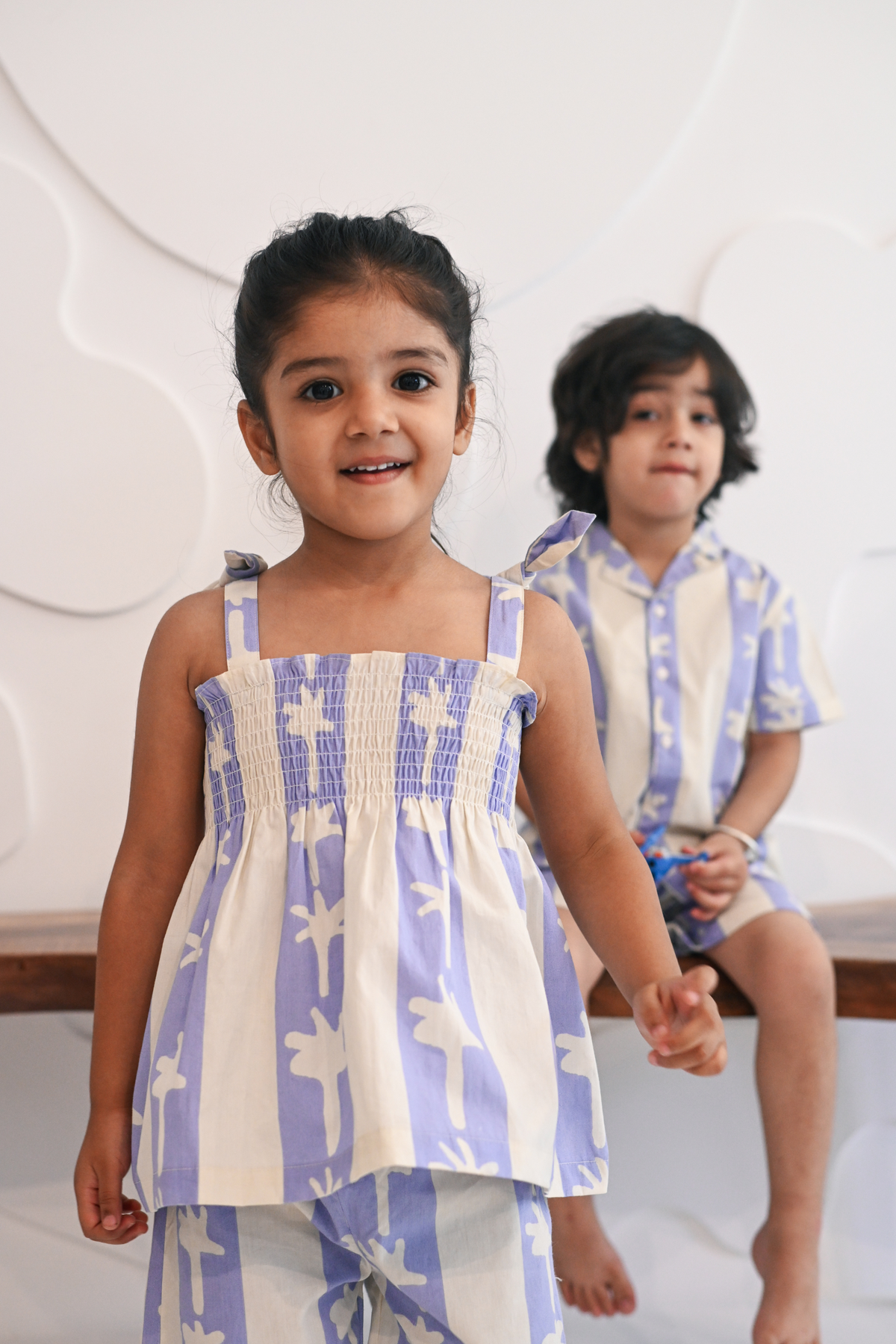 Lumina Smocked Set - Coastal Palms