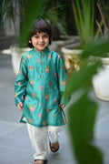 Abhimanyu Kurta And Pyjama Set- Green Anar Bagh