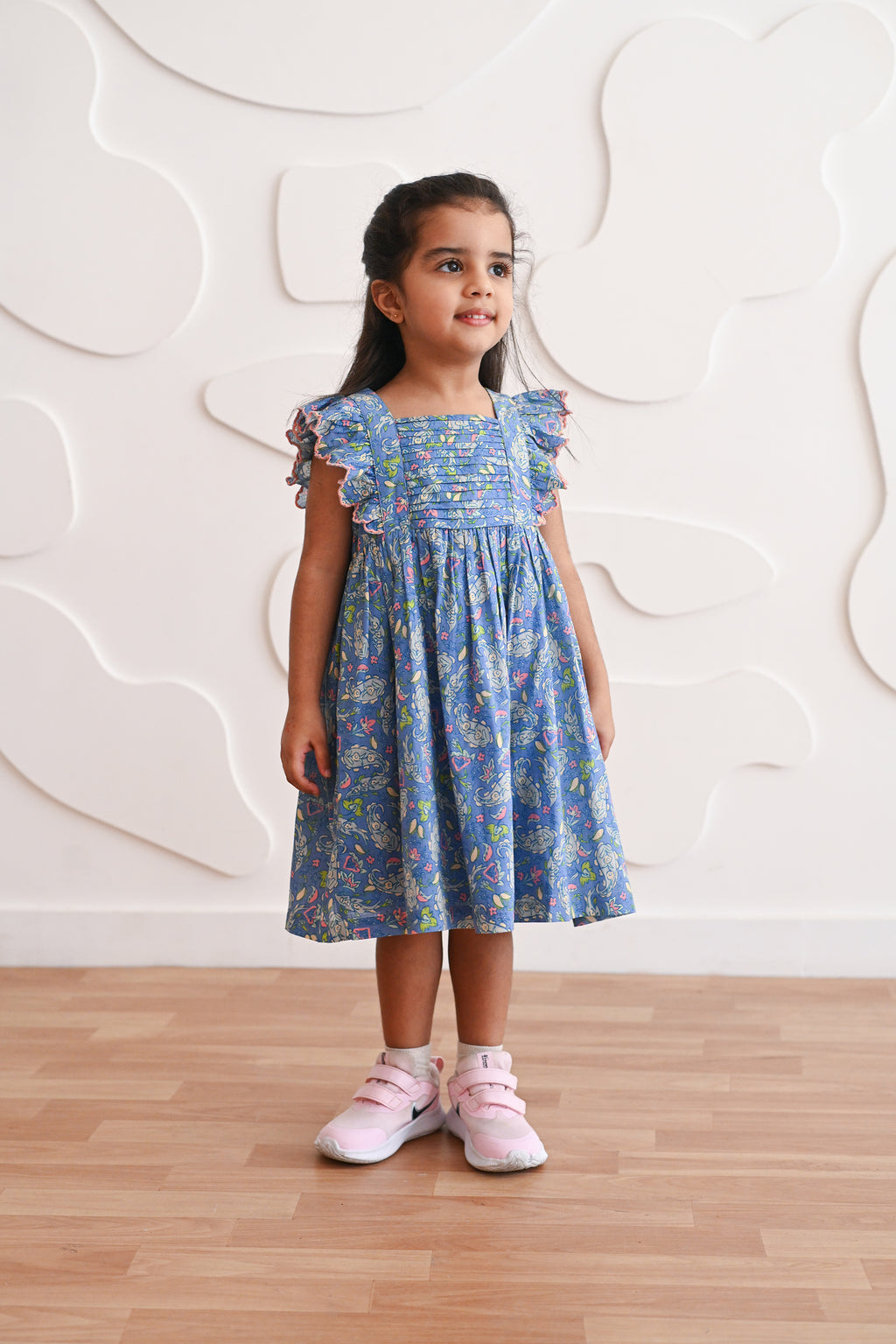 Mila Dress - Mini Blue Paisley