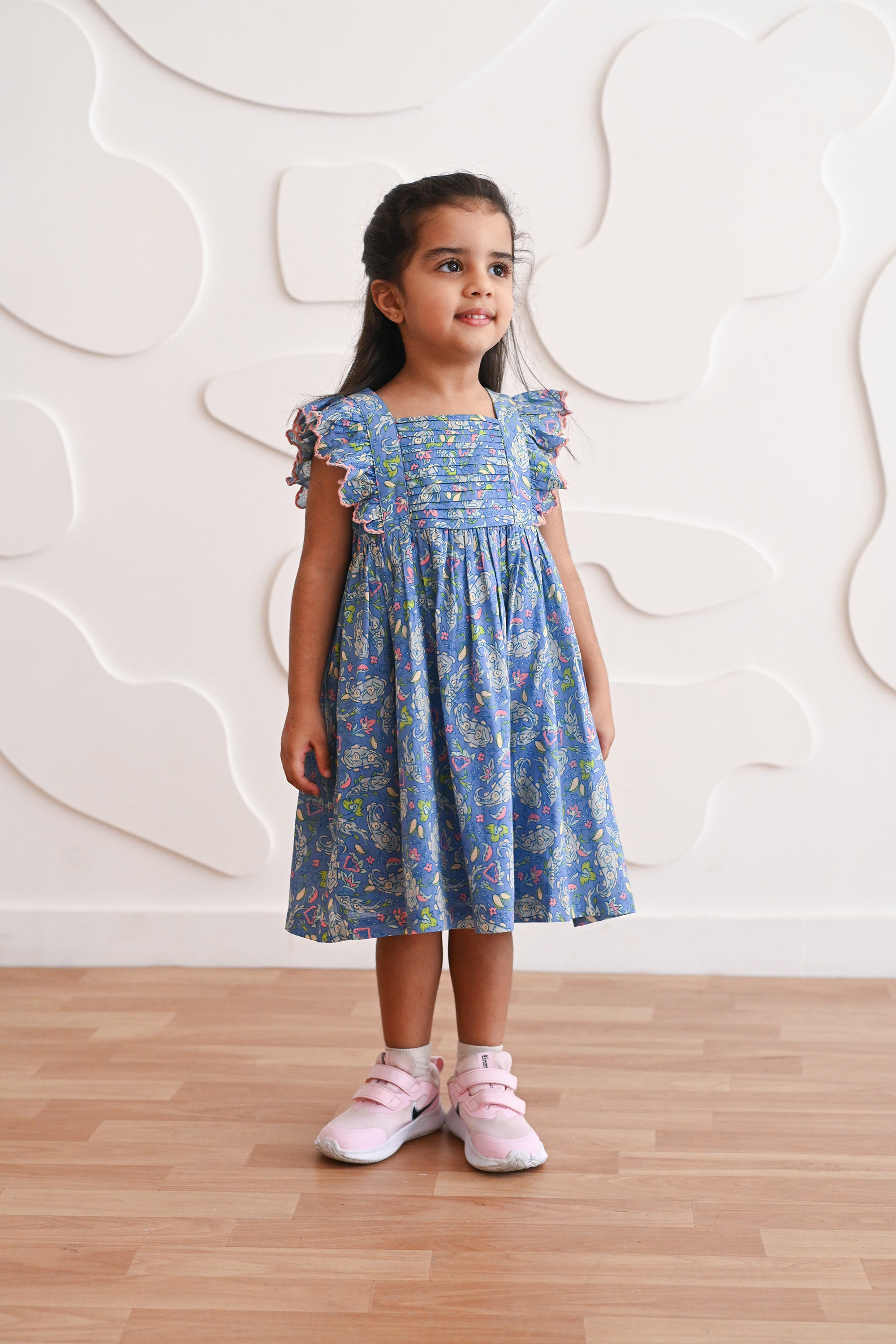 Mila Dress - Mini Blue Paisley