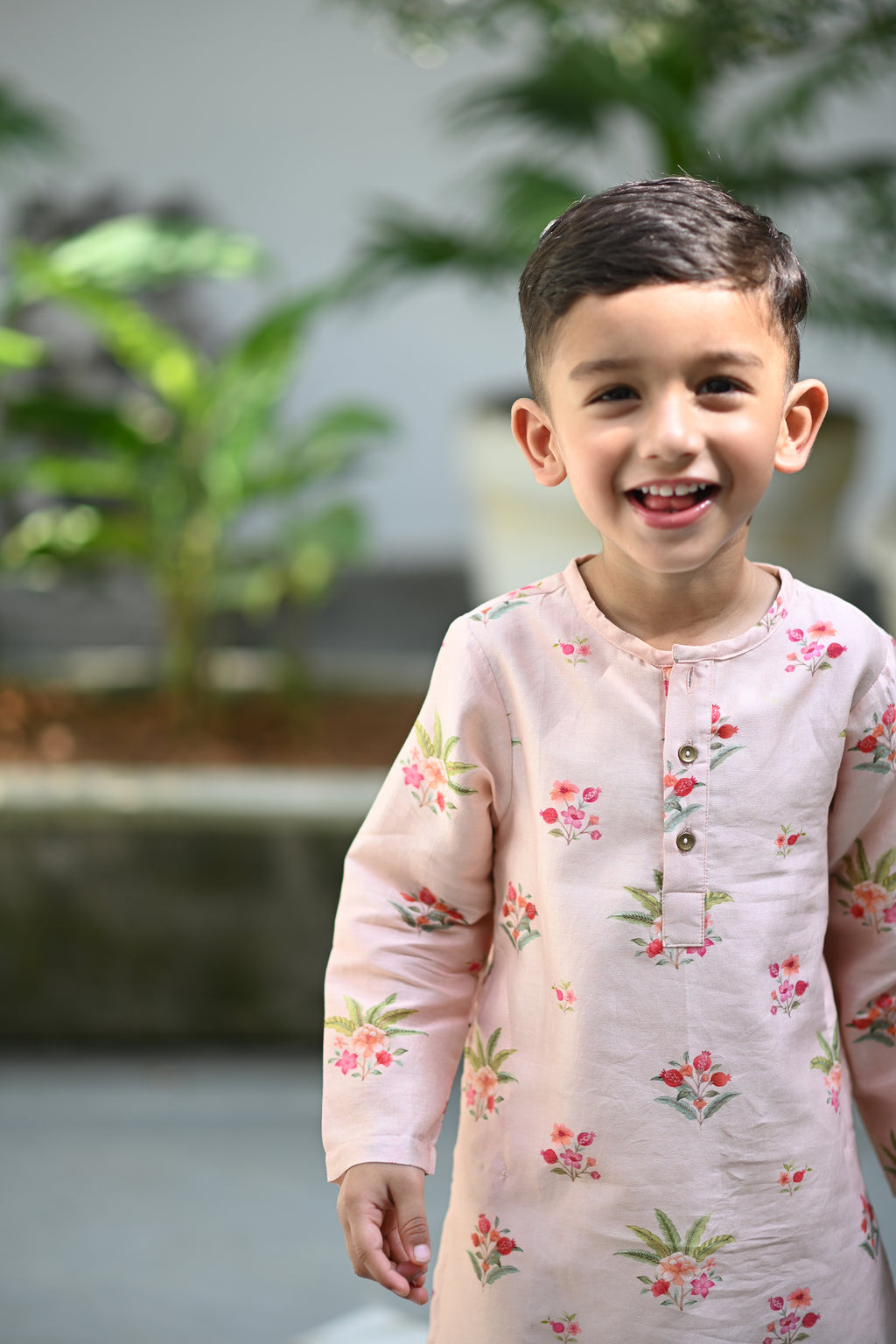 Zorawar Kurta And Pyjama Set-Pink Anaar Bagh