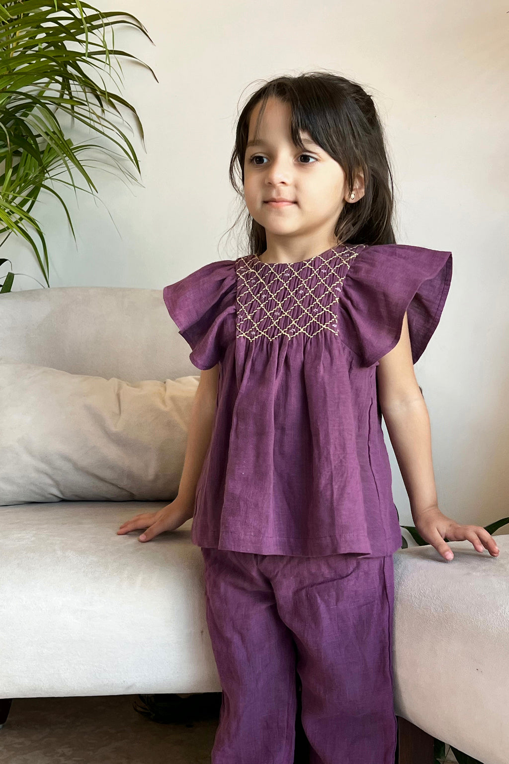 Penelope Handsmocked Set - Ikat