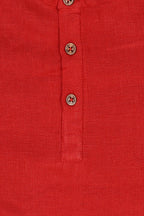 Lorenzo Linen Shirt - Brick Red