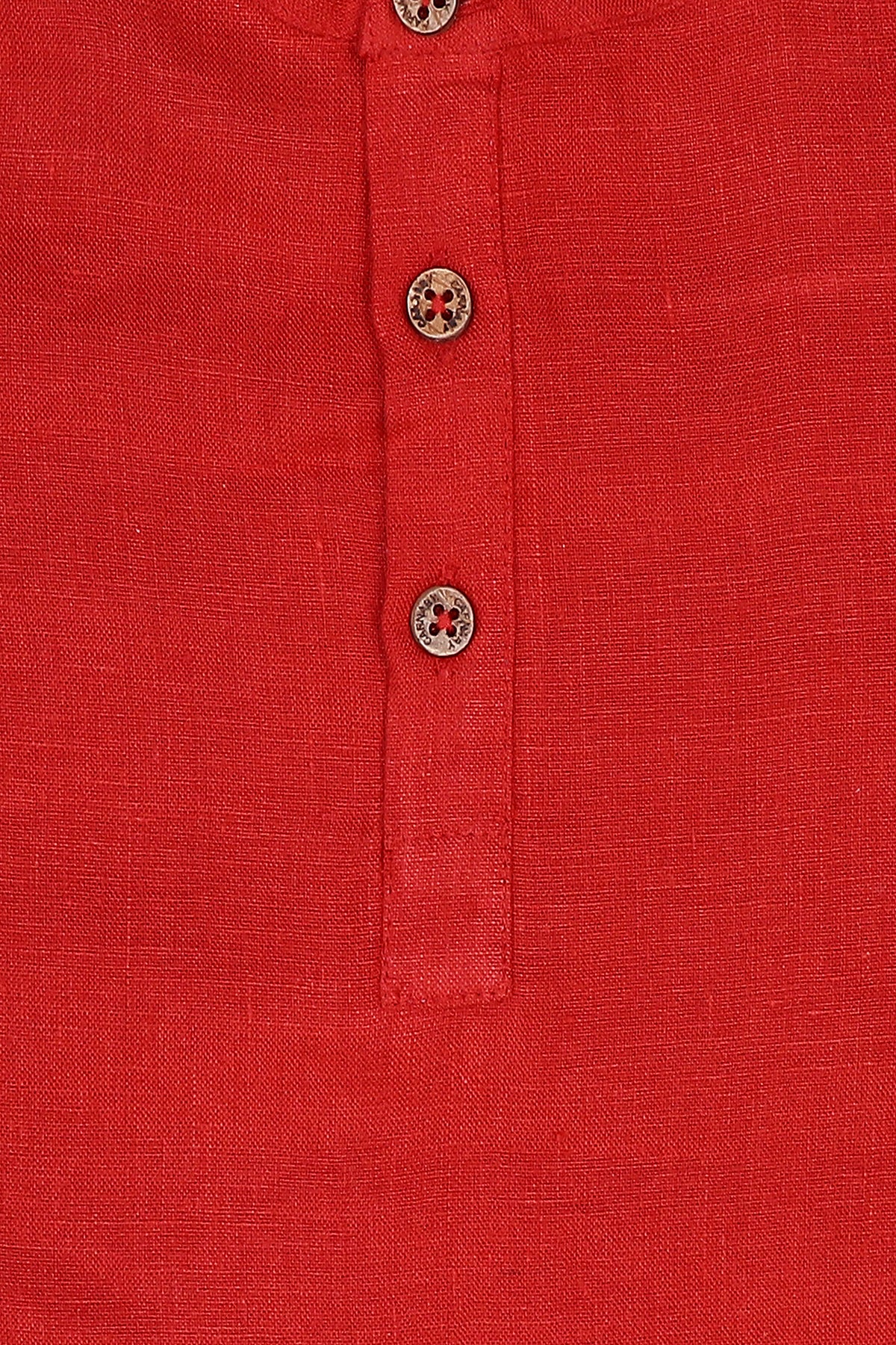 Lorenzo Linen Shirt - Brick Red