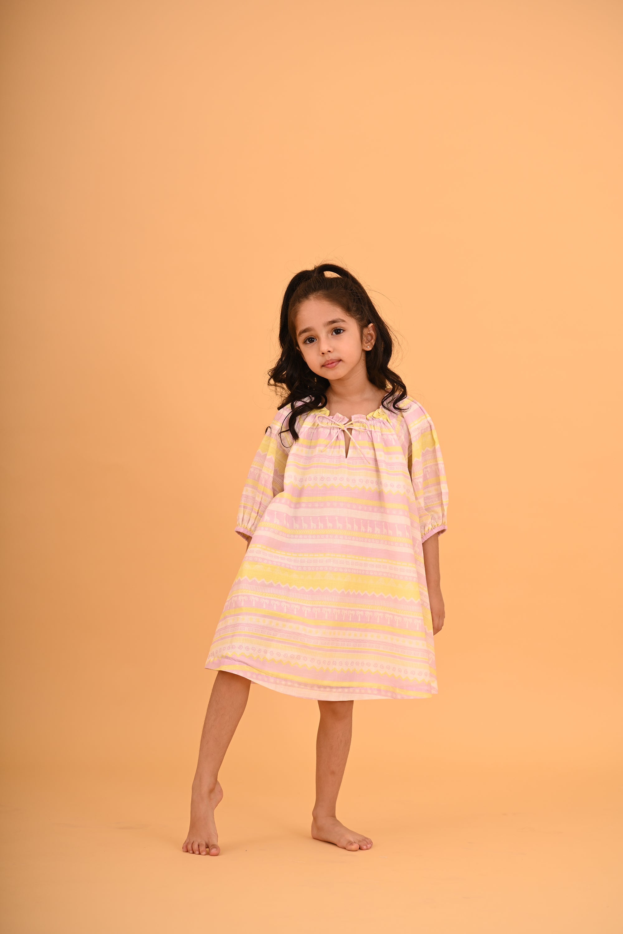 Julia Dress- PInk Giraffe