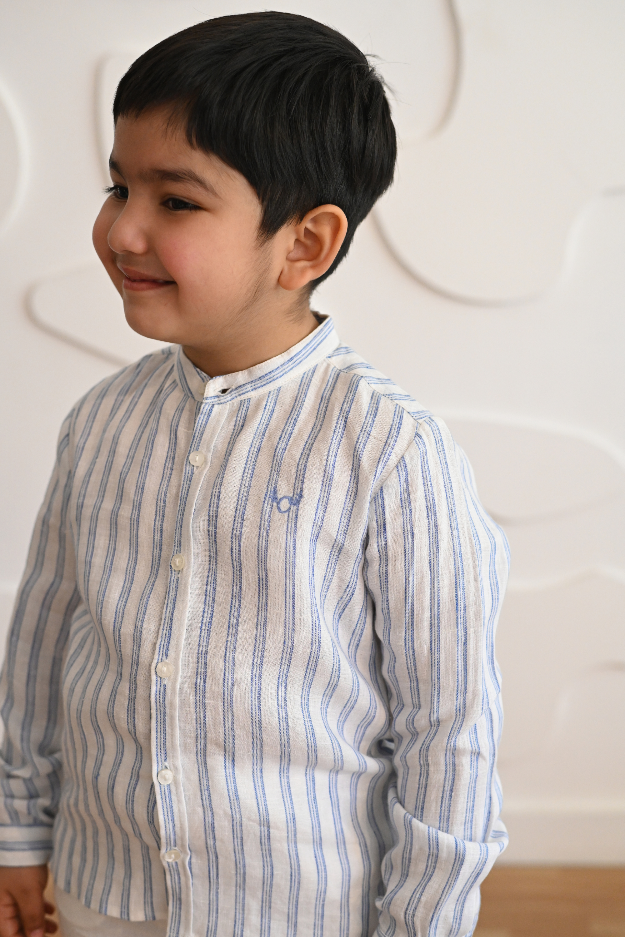 Leo Linen Shirt- Tricot Stripe
