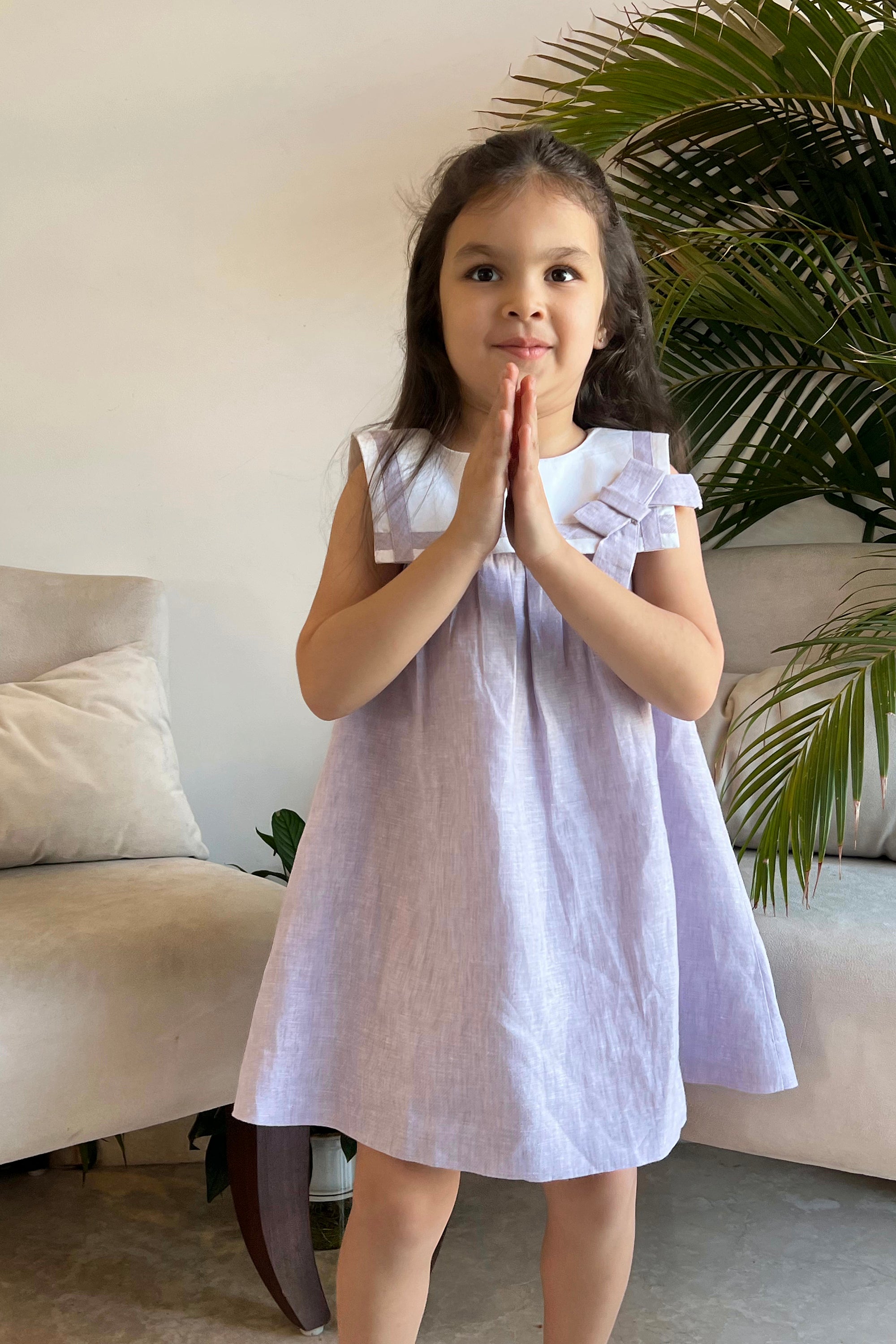 Ivy Linen Dress - Lilac