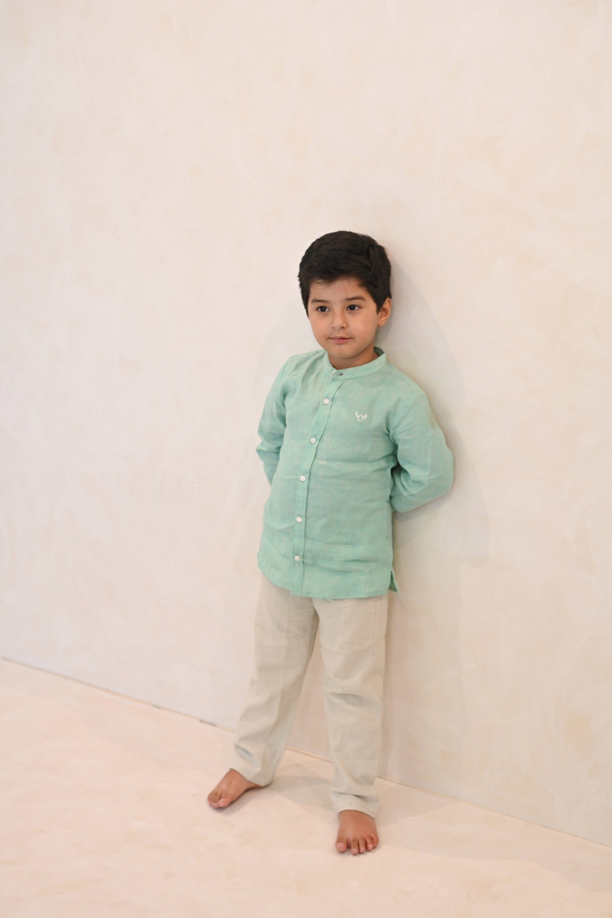 Leo Linen Shirt - Aquamarine