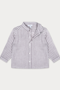 Nico Linen Shirt- Purple Stripe Linen