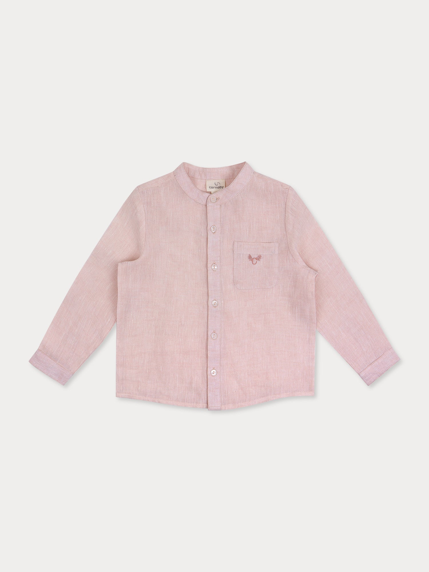 Steve Linen Shirt- Salmon Pink