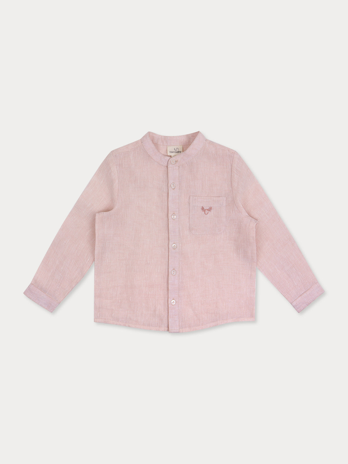 Steve Linen Shirt- Salmon Pink