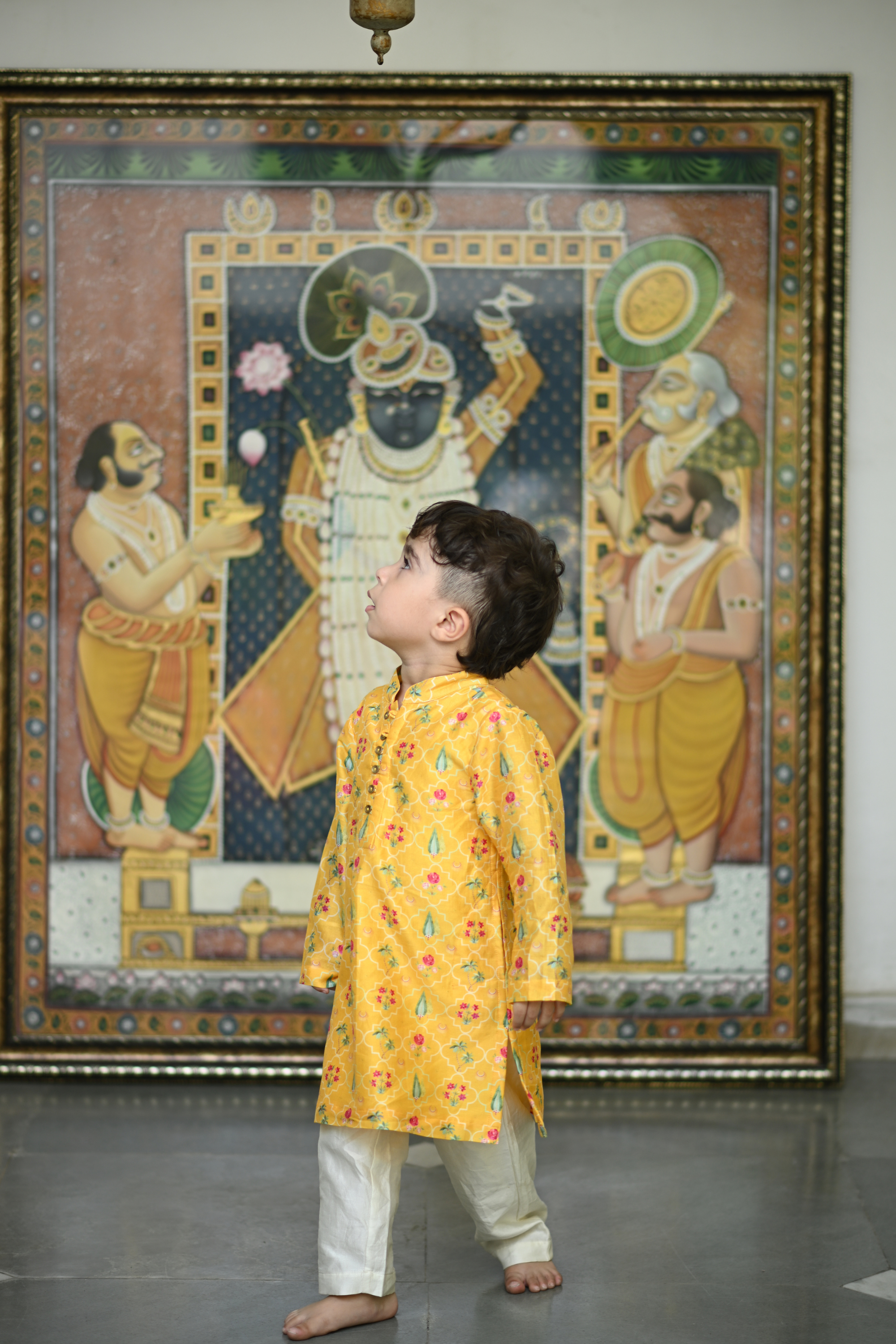 Shiv Kurta And Pyjama Set - Yellow Periyaar
