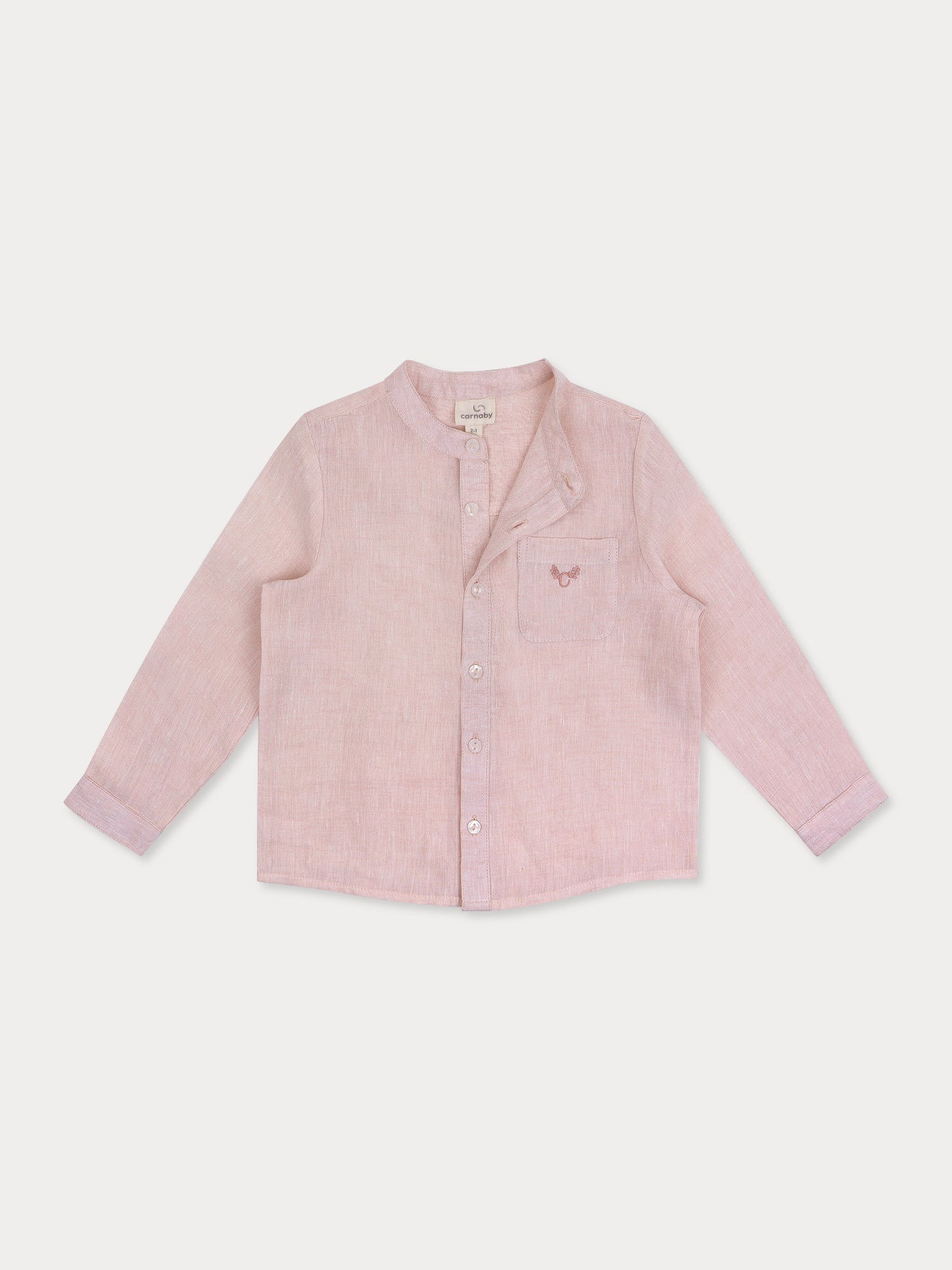 Steve Linen Shirt- Salmon Pink