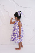 Dahlia Dress - Purple Seaside Doodles