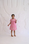 Periwinkle Bloom Dress - Pink Linen