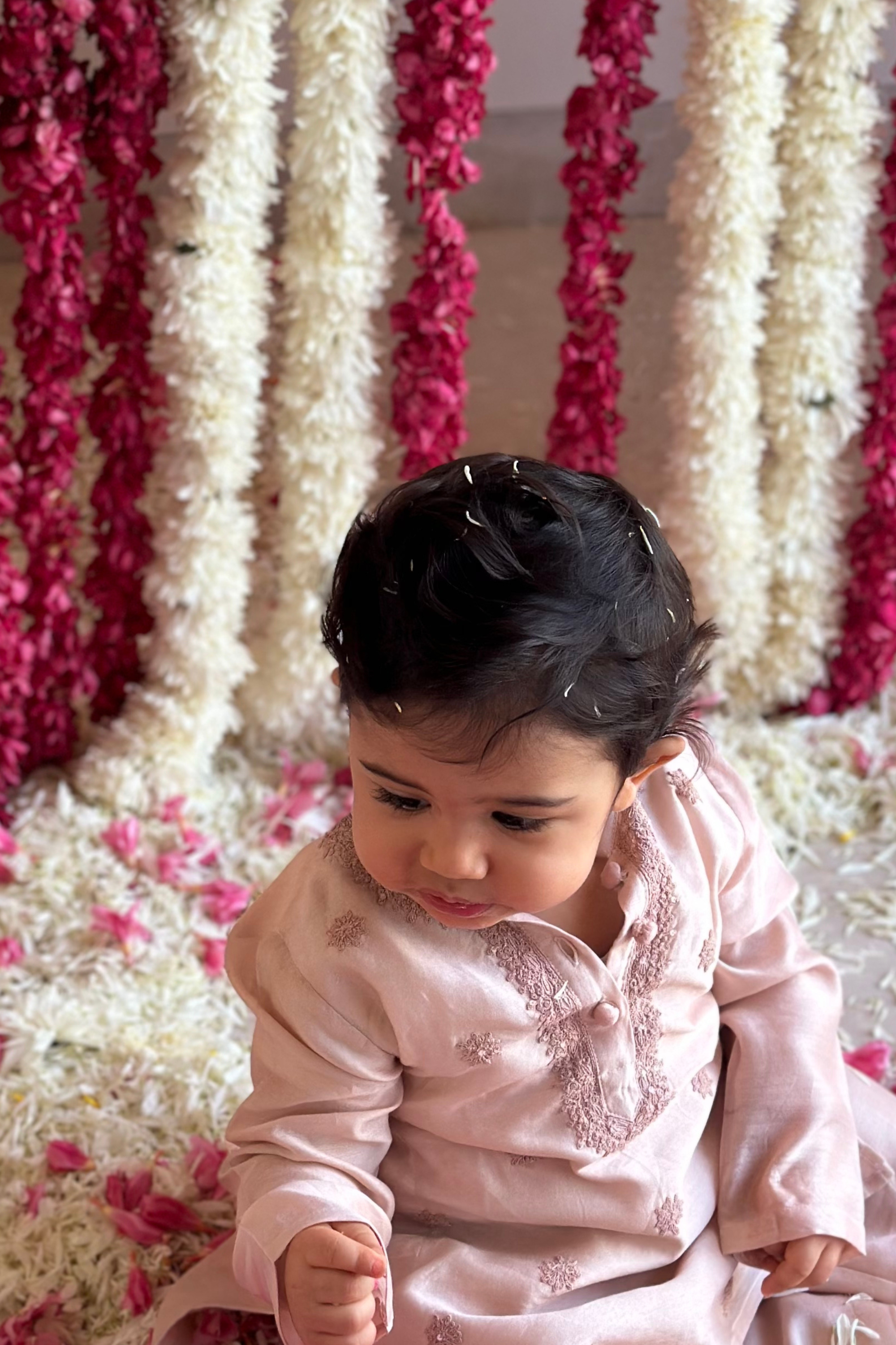 Veer Kurt and Pjyama Set - Blush Pink Dori