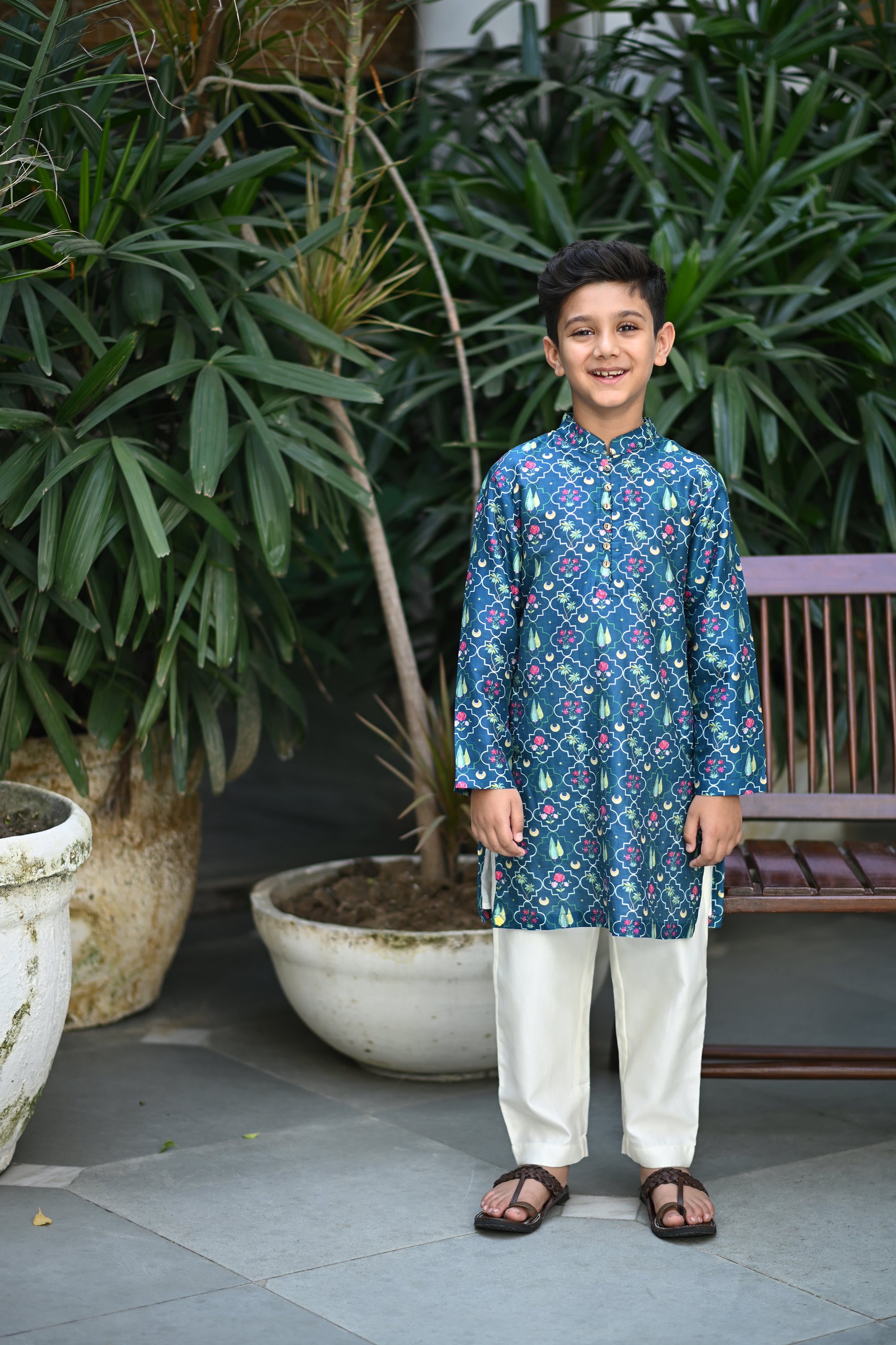 Shamsher Kurta And Pyjama Set - Midnight Periyaar