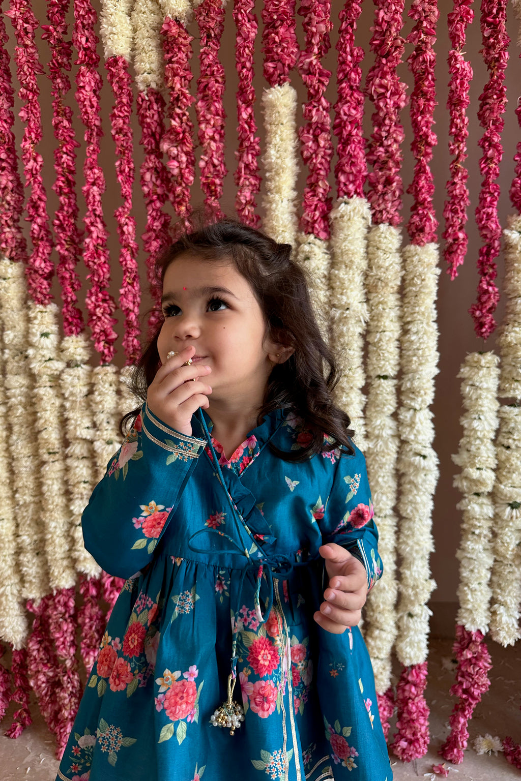 Veda Angrakha Set - Peacock Blue Bagh