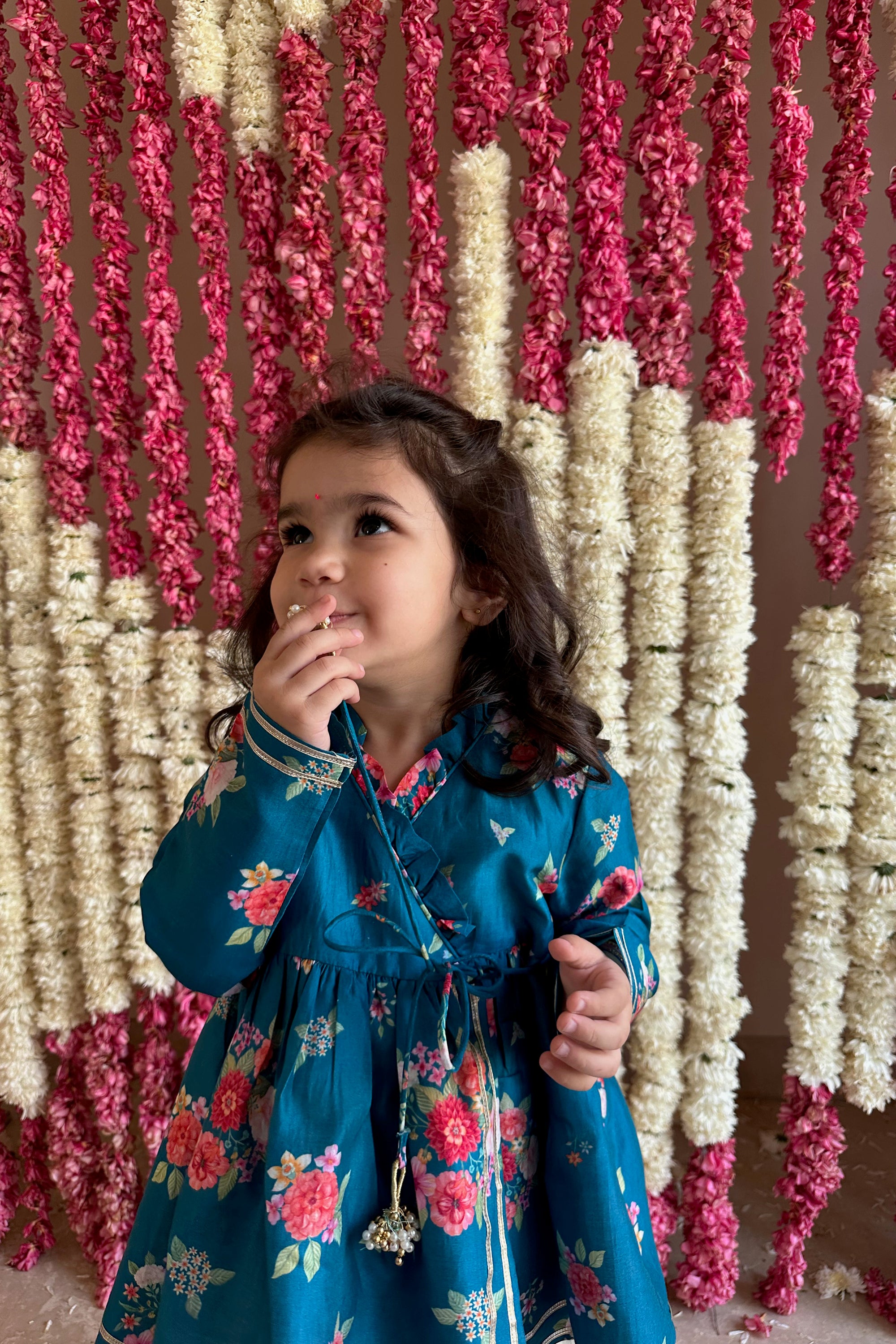 Veda Angrakha Set - Peacock Blue Bagh