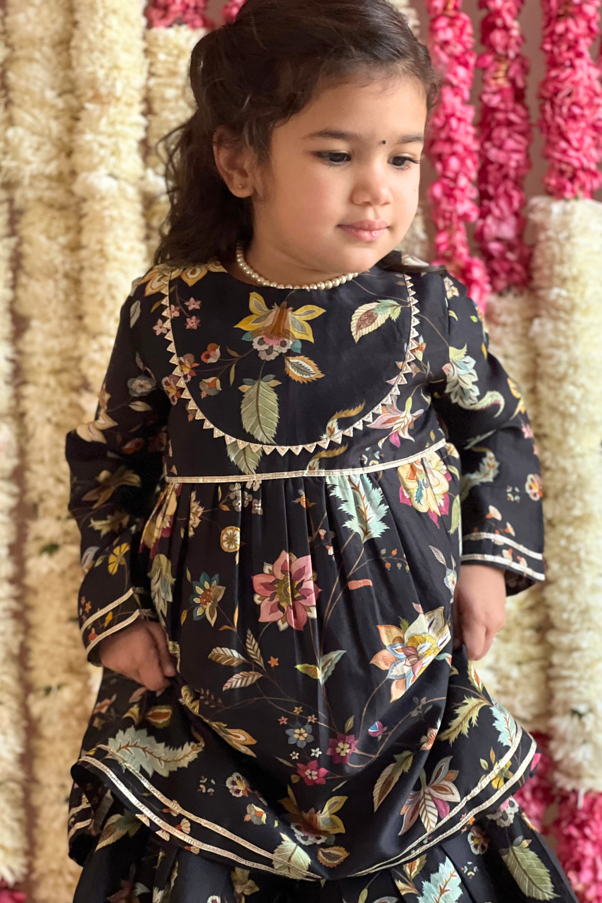 Inaaya Sharara Set -  Eclipse Lotus Cascade