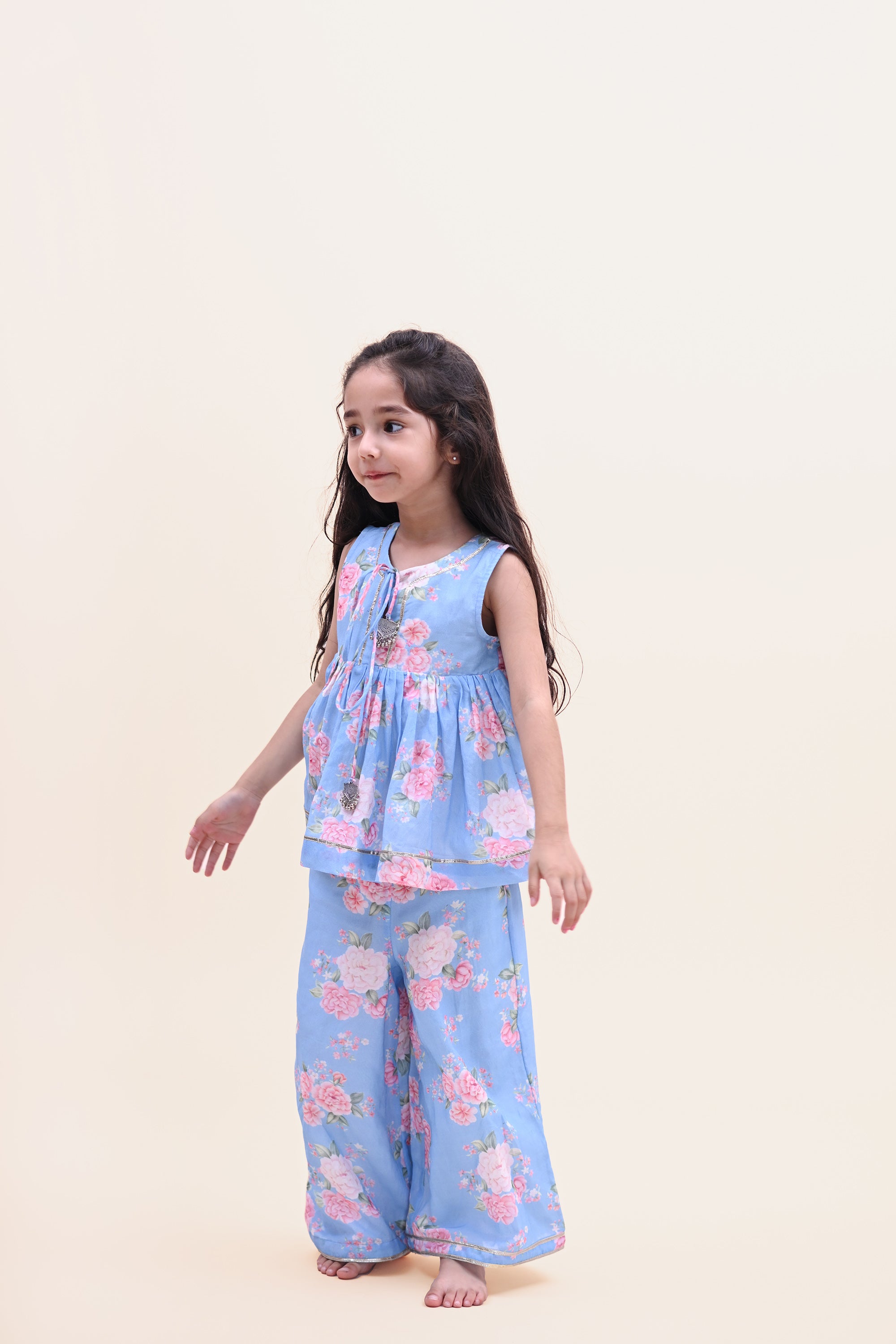 Nilufer Sharara Set - True Blue Phool Angan