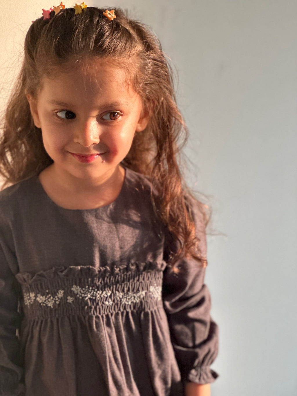 Marl Dandelion Handsmocked Dress