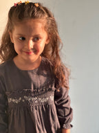 Marl Dandelion Handsmocked Dress