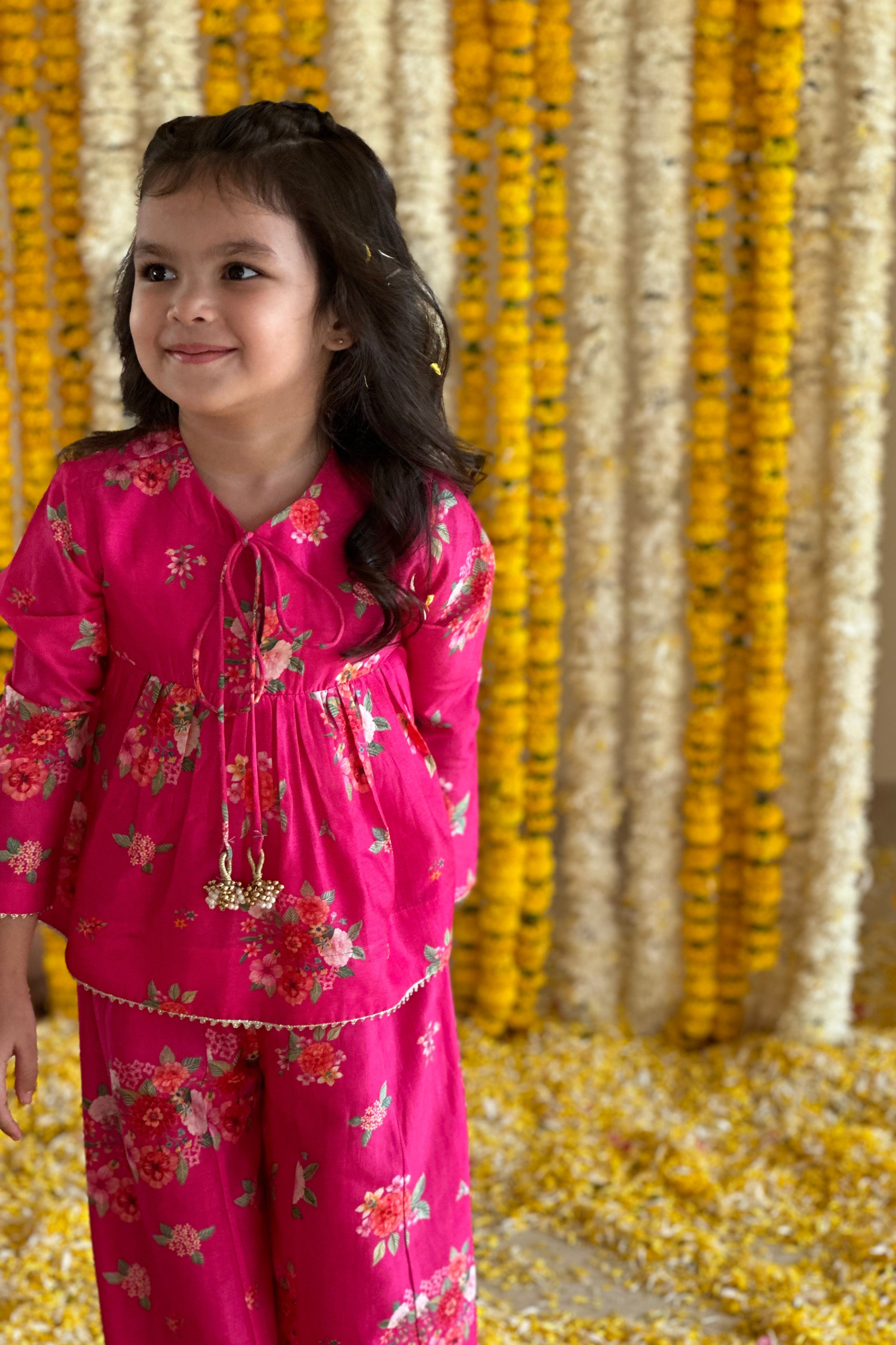 Bahaar Sharara Set - Rani Pink Bagh