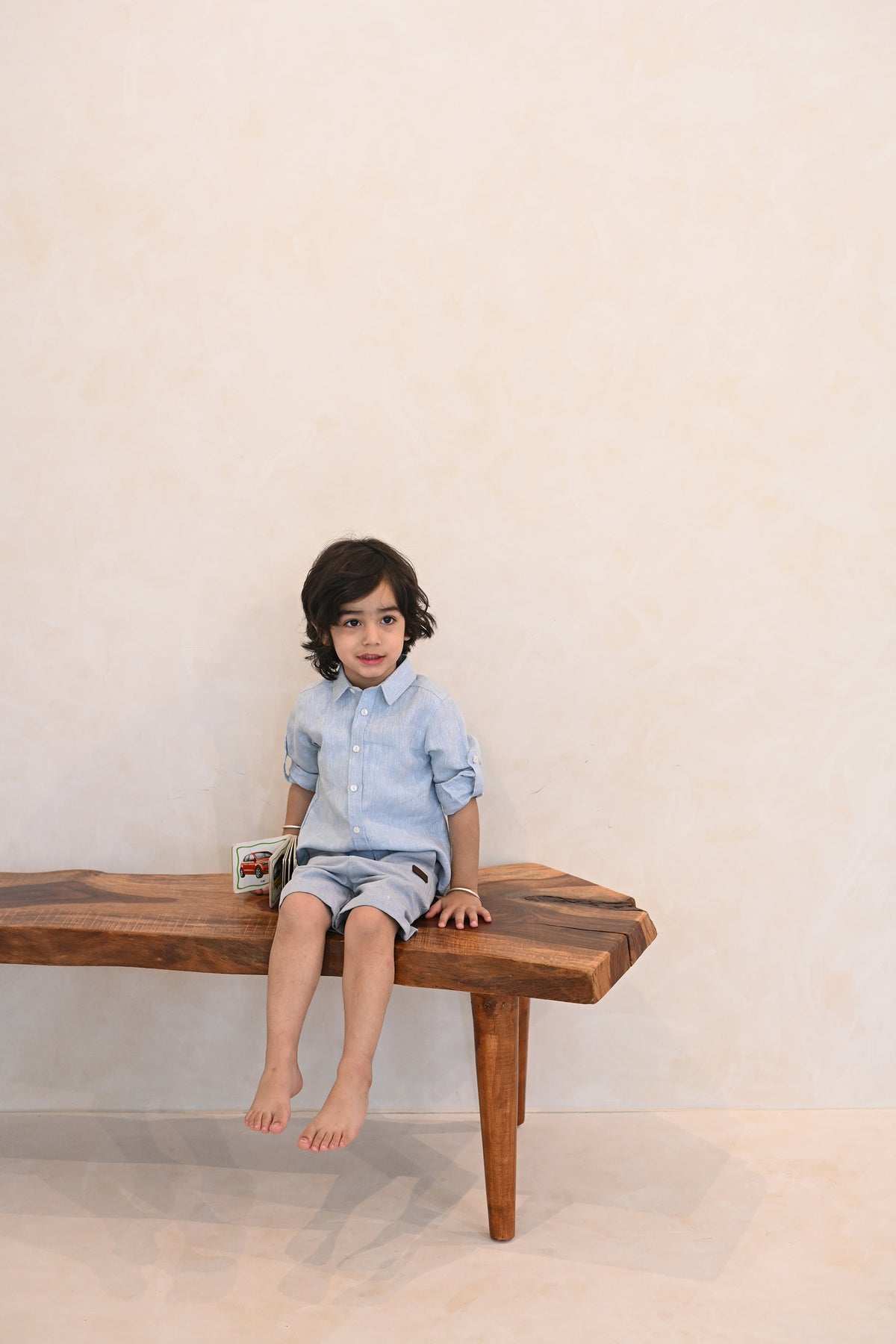 Avery Shirt- Blue Doted Denim Shirt