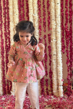 Veda Angrakha Set - Powder Pink Sher Bagh