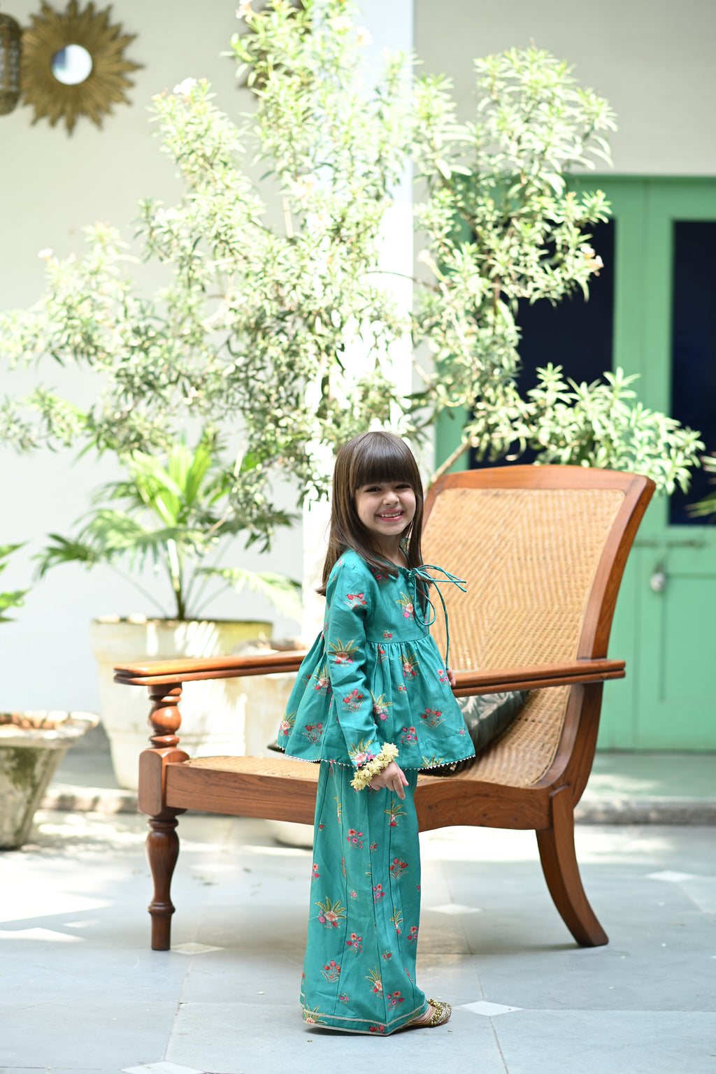 Rehmat Sharara Set - Green  Anaar Bagh