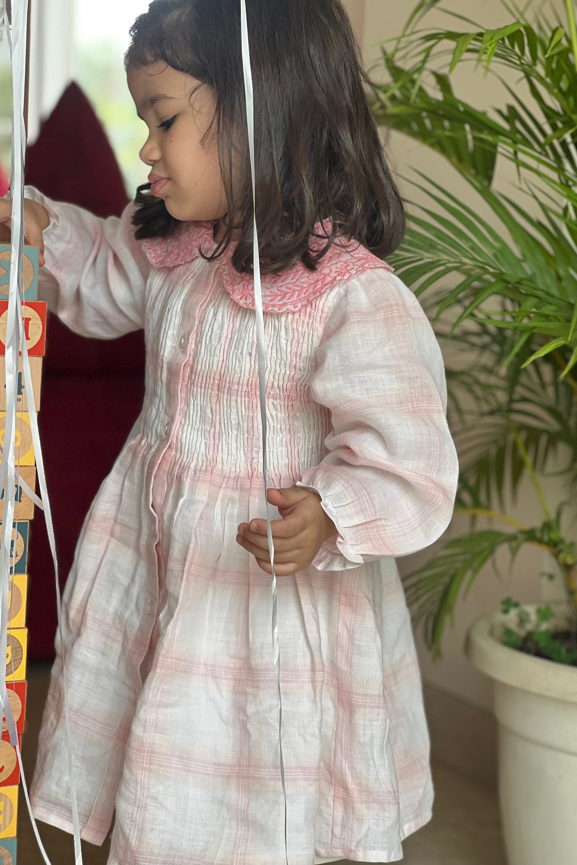 Bonjour Smocked Dress - Linen