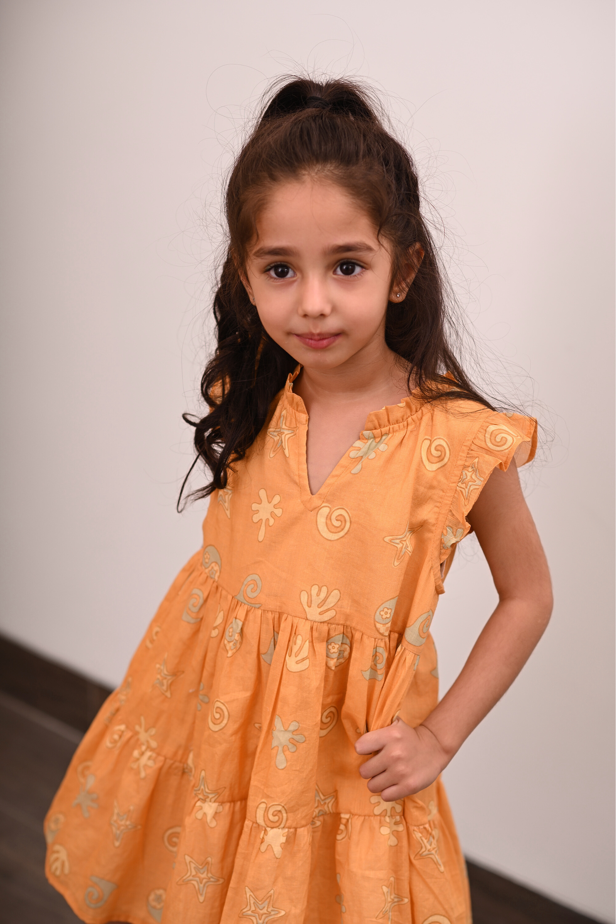 Sabrina Dress - Tangerine Yin Yang