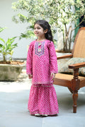 Vera Gharara Set-Pink Bandhini