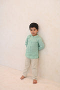 Leo Linen Shirt  - Aquamarine