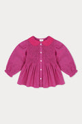 Emma Embroidered Blouse - Pink
