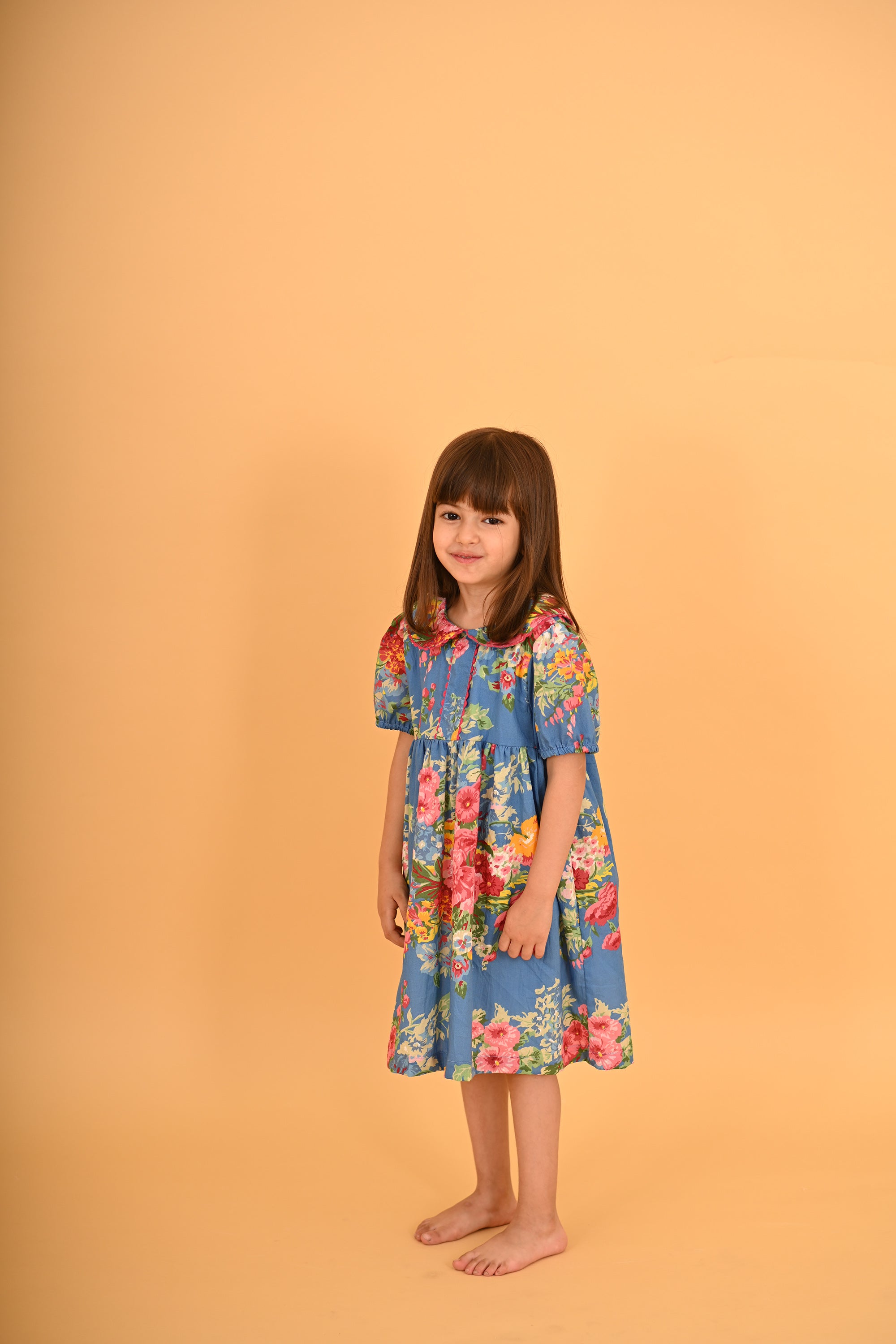 Hannah Willow Dress - Blue floral