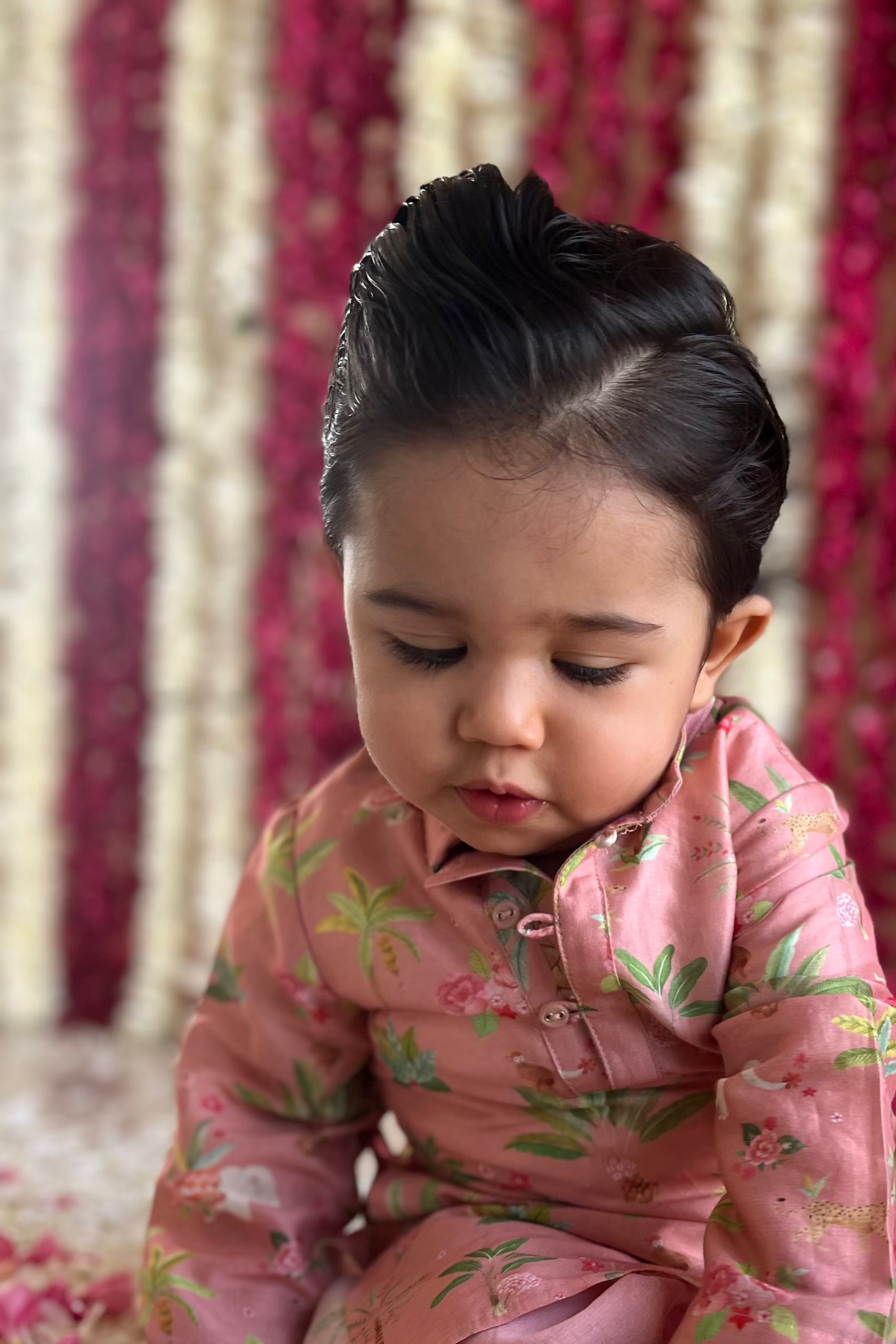 Tegh Kurta and Pyjama Set - Powder Pink Sher Bagh