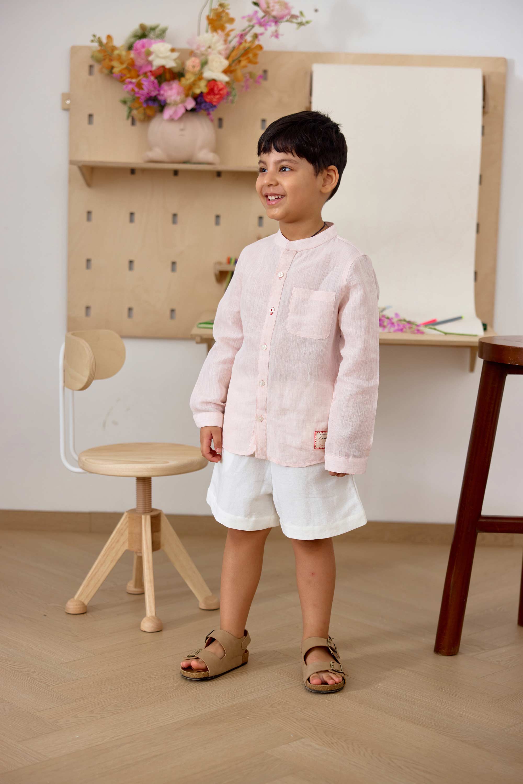 Grahame Shirt - Rosebud & Check
