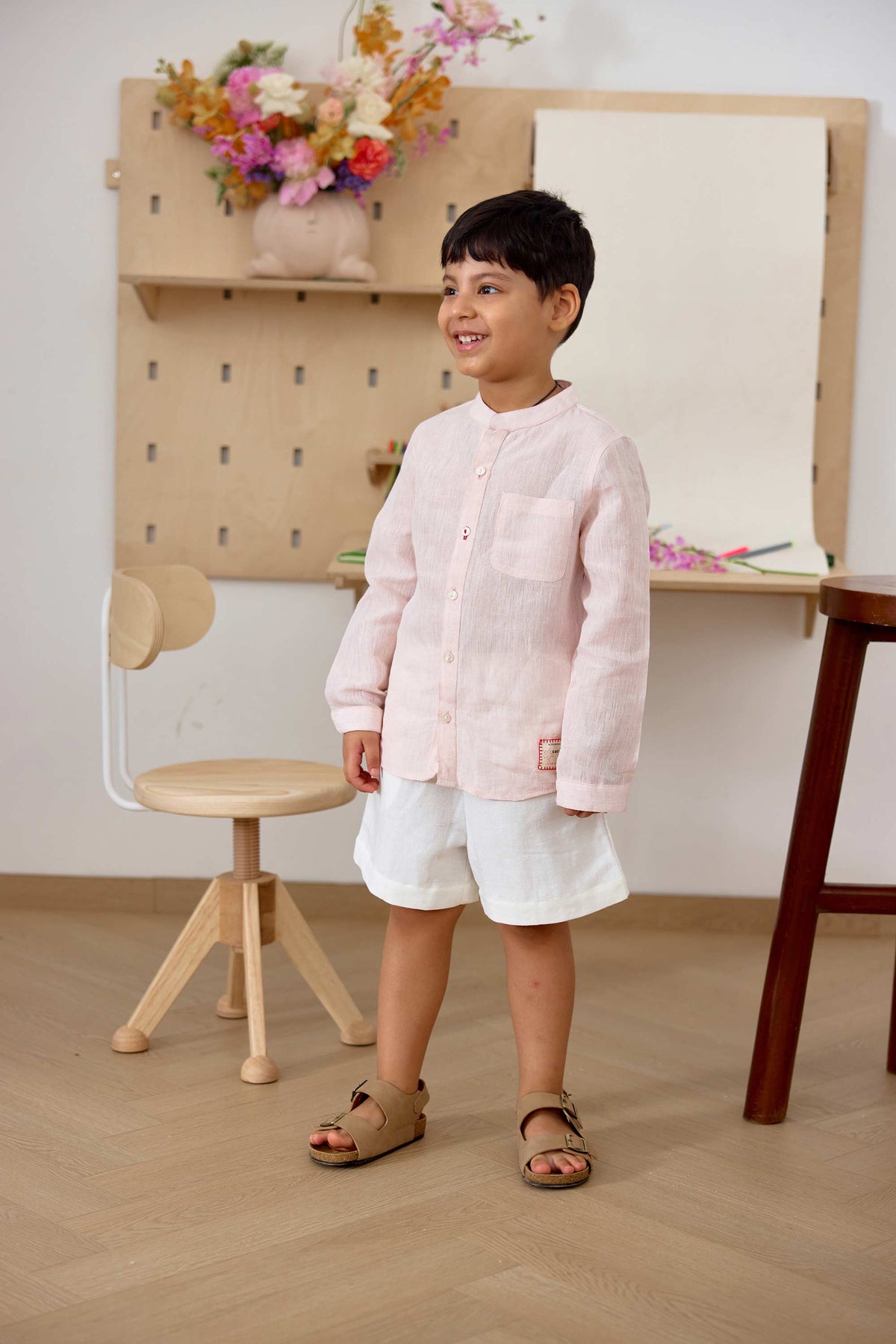 Grahame Shirt - Rosebud & Check