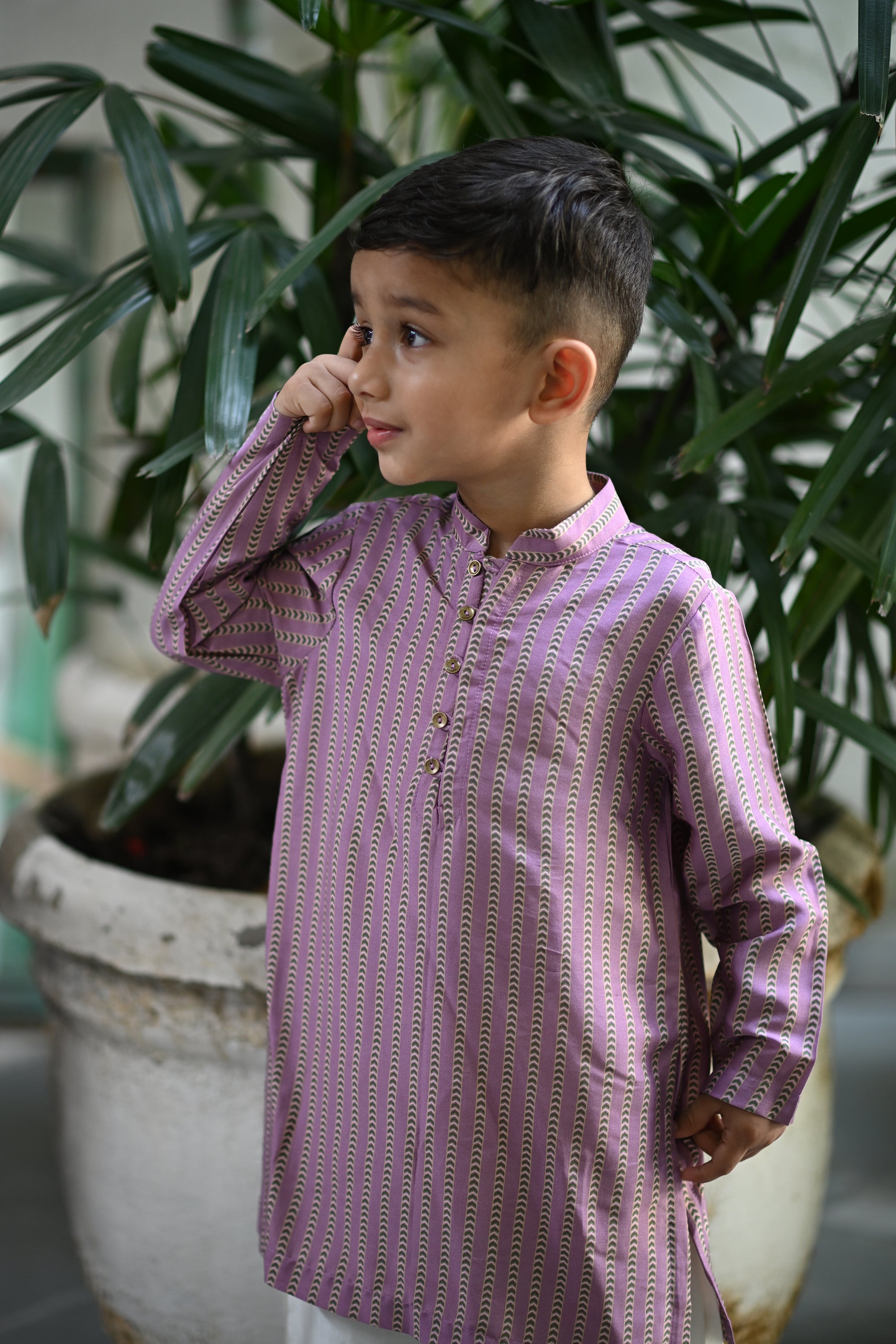 Udayveer Kurta And Pyjama Set-Light Purple Dhaar